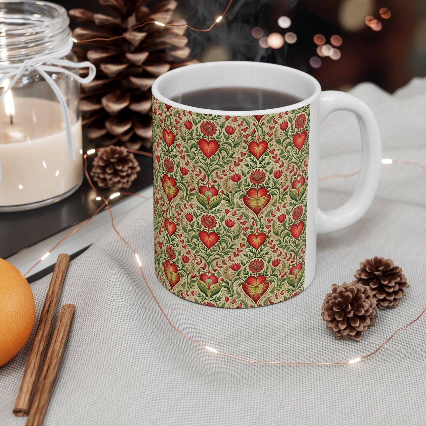Heirloom Heart Tapestry Mug (11oz, 15oz)