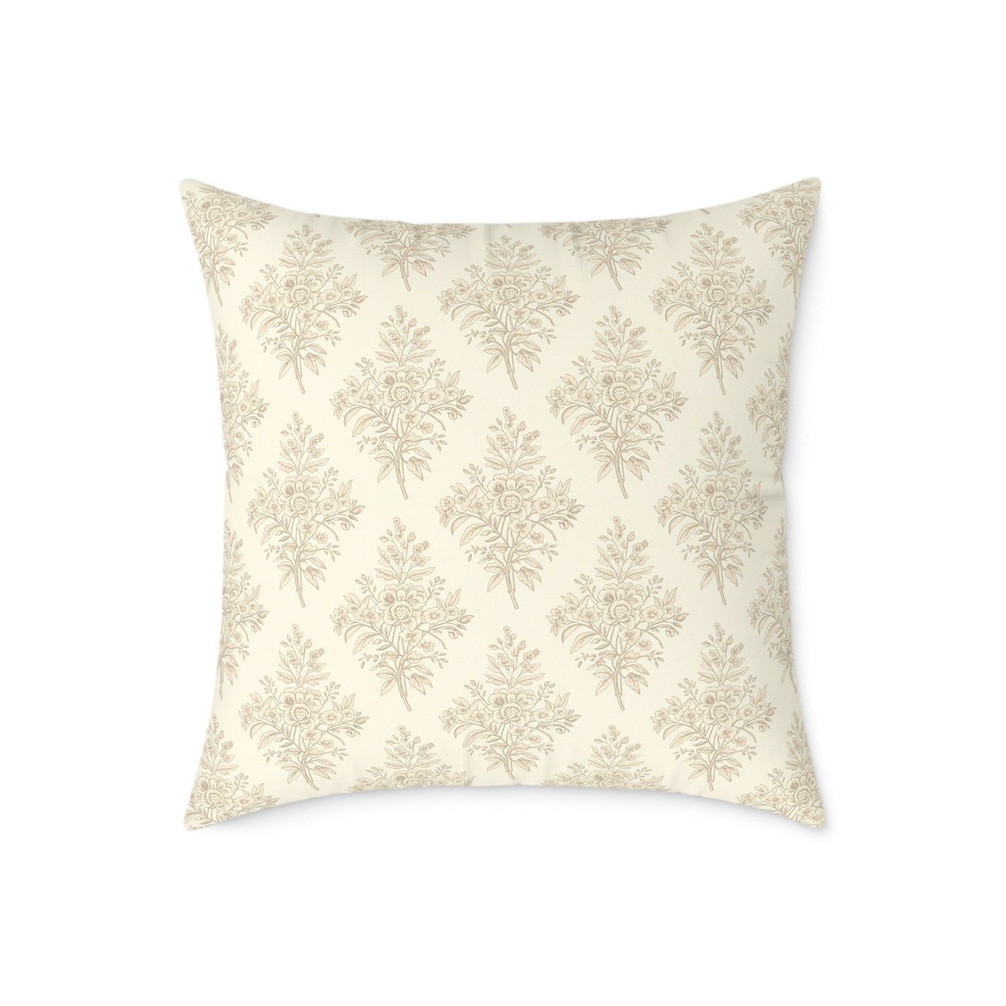 Heirloom Botanical Throw Pillow | Soft Neutral Floral