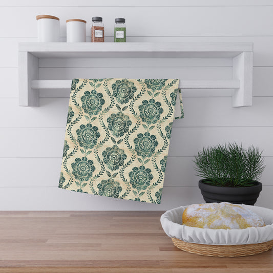 Verdant Medallion Tea Towel