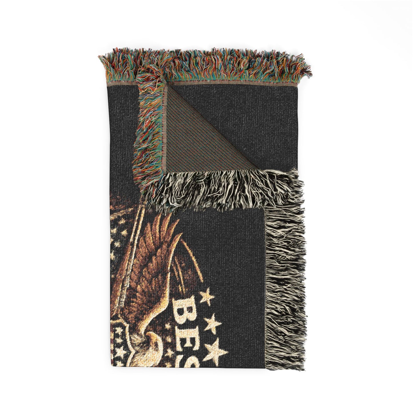Best Dad Ever Woven Blanket – Patriotic Eagle Father’s Day Throw