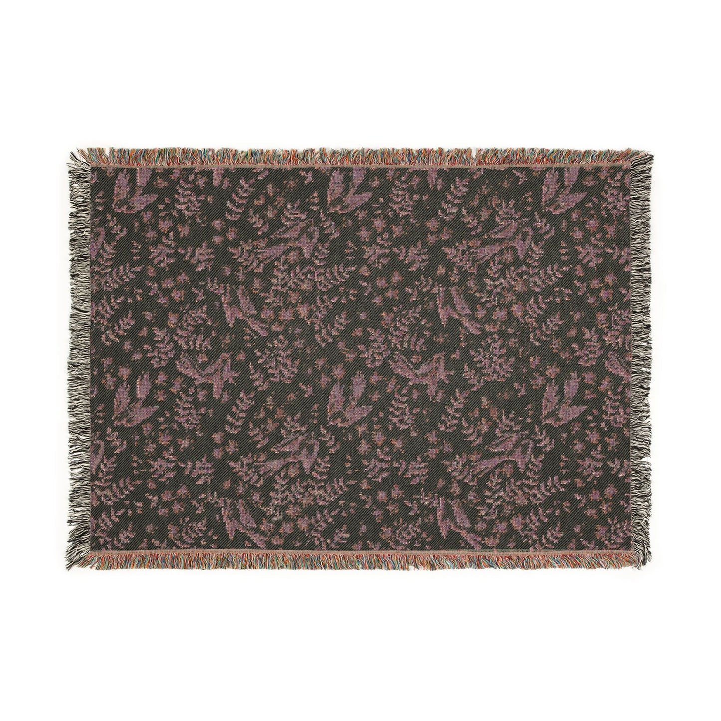 Woven Blanket — Vintage Floral Pattern Throw
