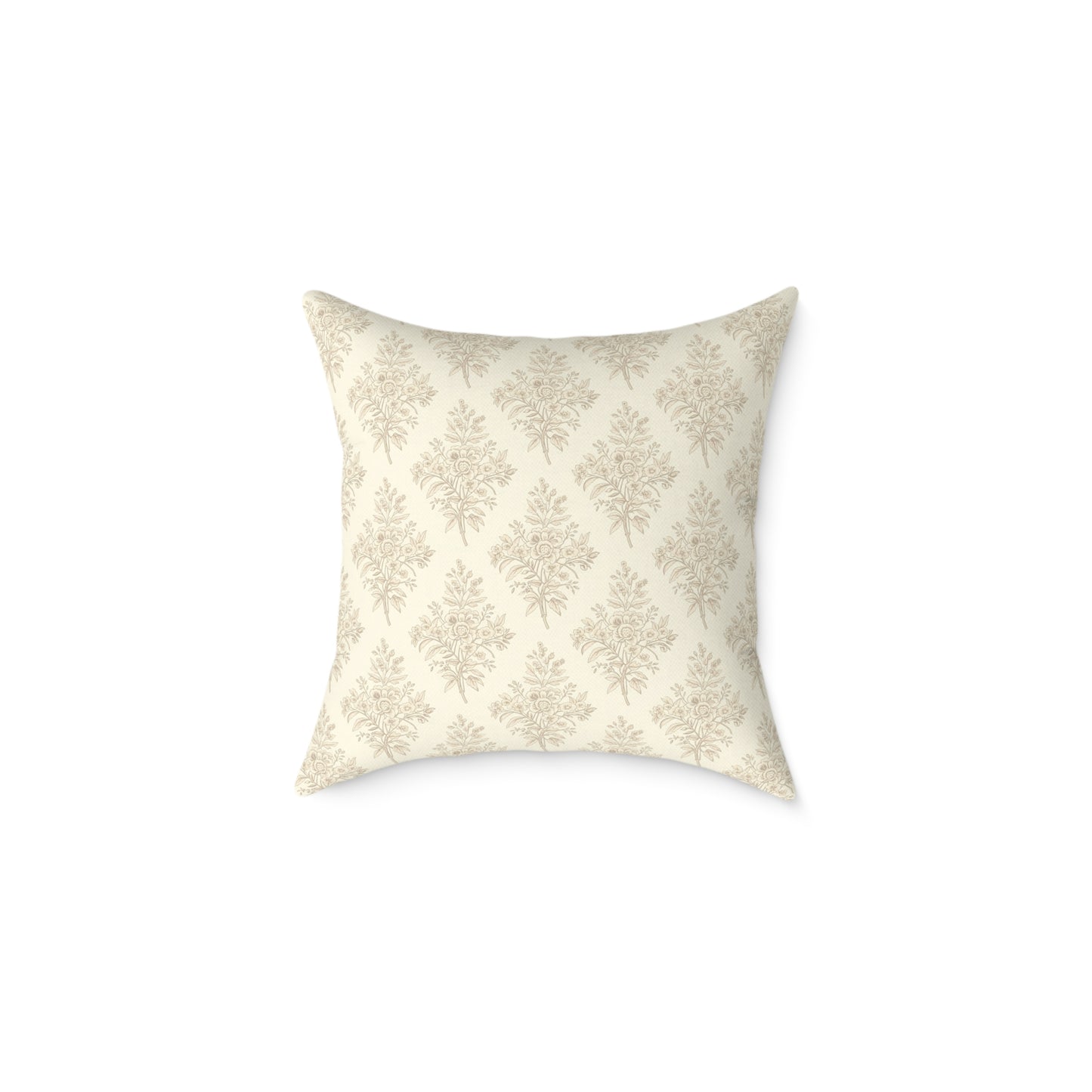 Heirloom Botanical Throw Pillow | Soft Neutral Floral