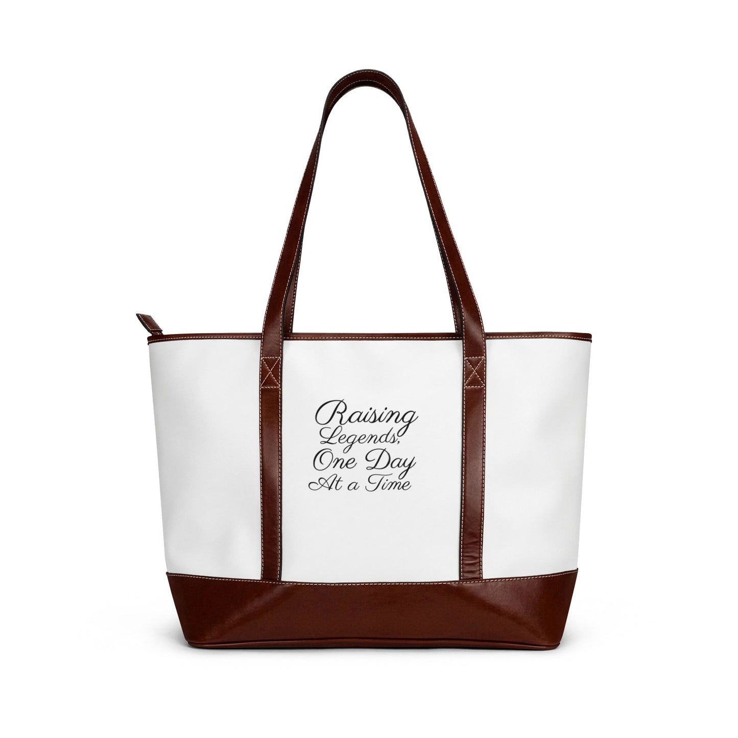 Raising Legends Tote Handbag - "Raising Legends One Day At a Time" Inspirational Mom Tote