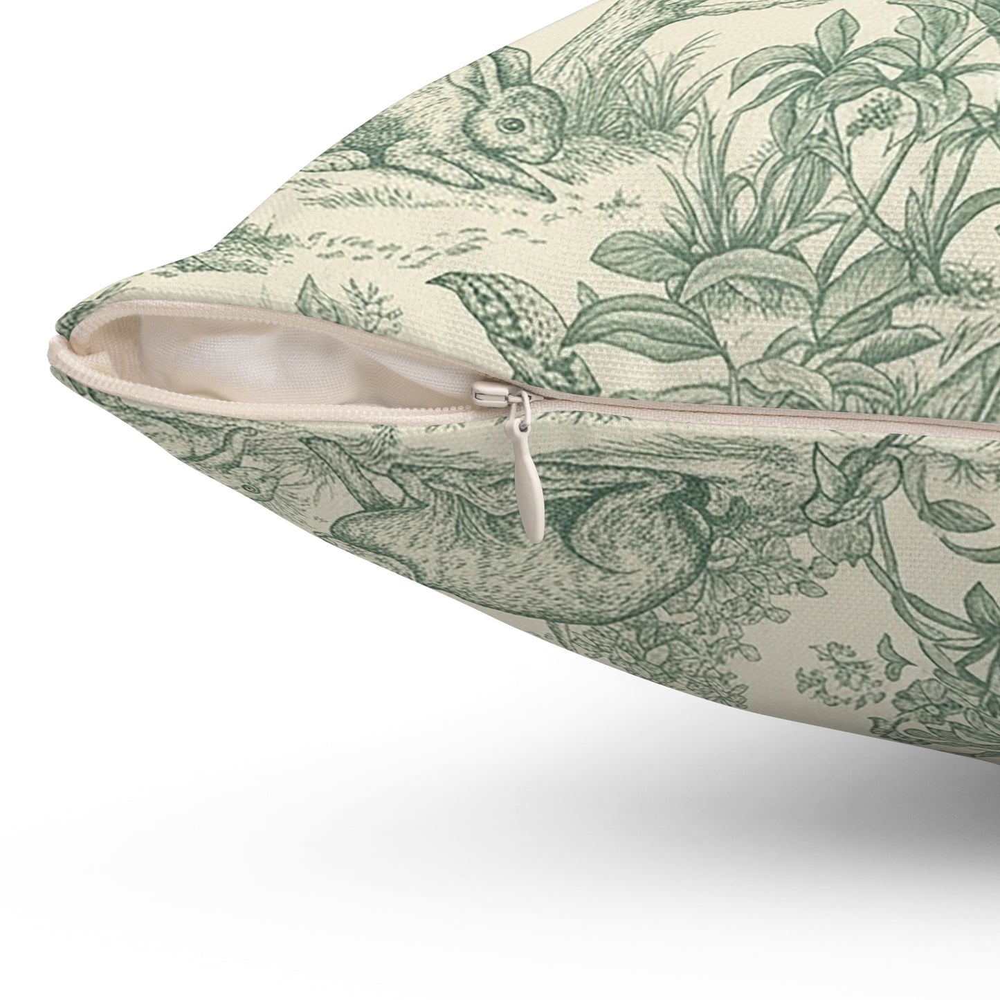 Vintage Woodland Deer Toile Throw Pillow