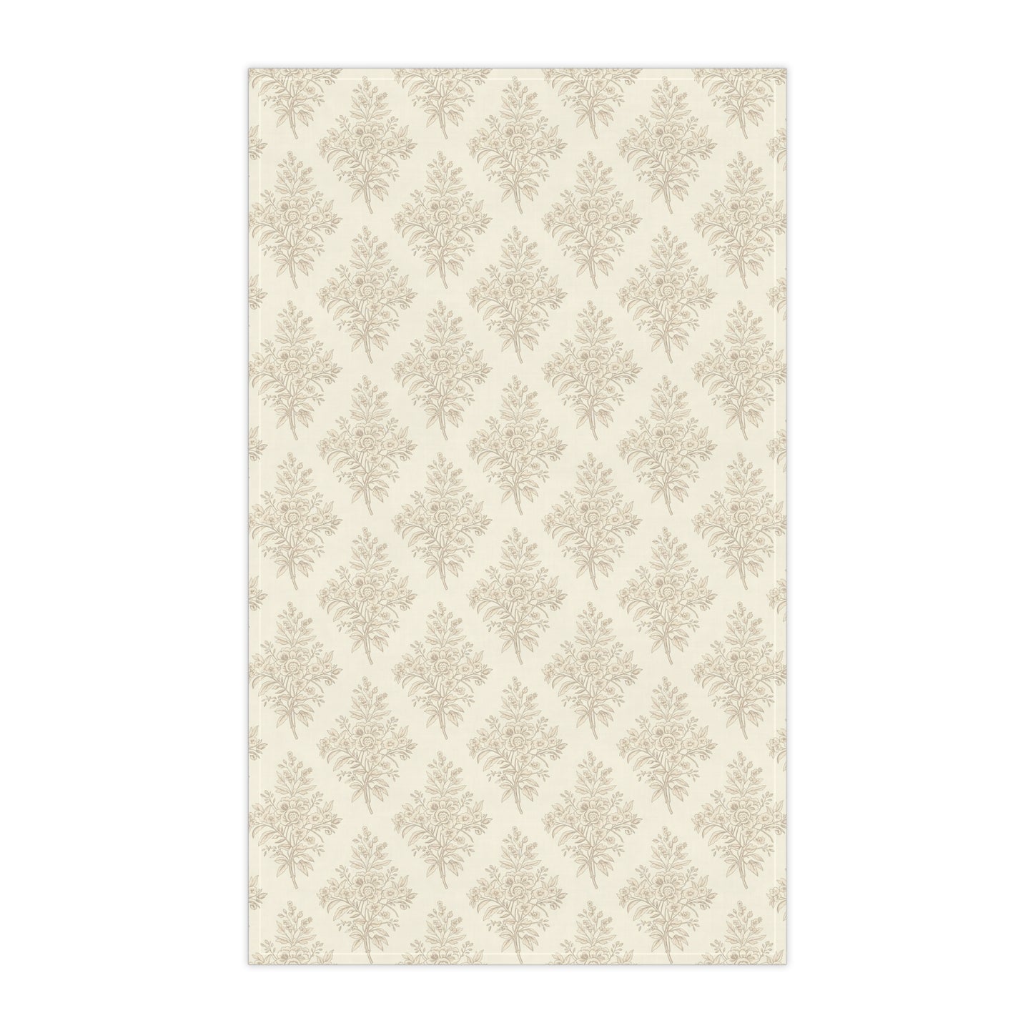 Damask Print Tea Towel — Neutral Vintage Kitchen Linen