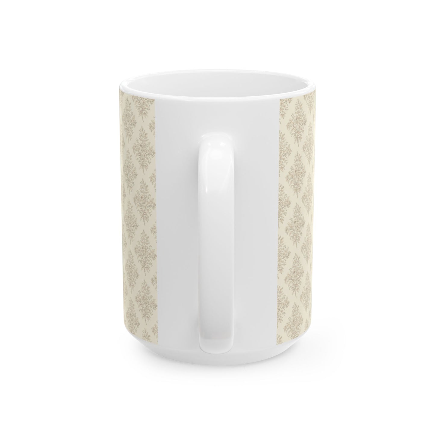 Heirloom Botanical Mug | Soft Neutral Floral Coffee Cup