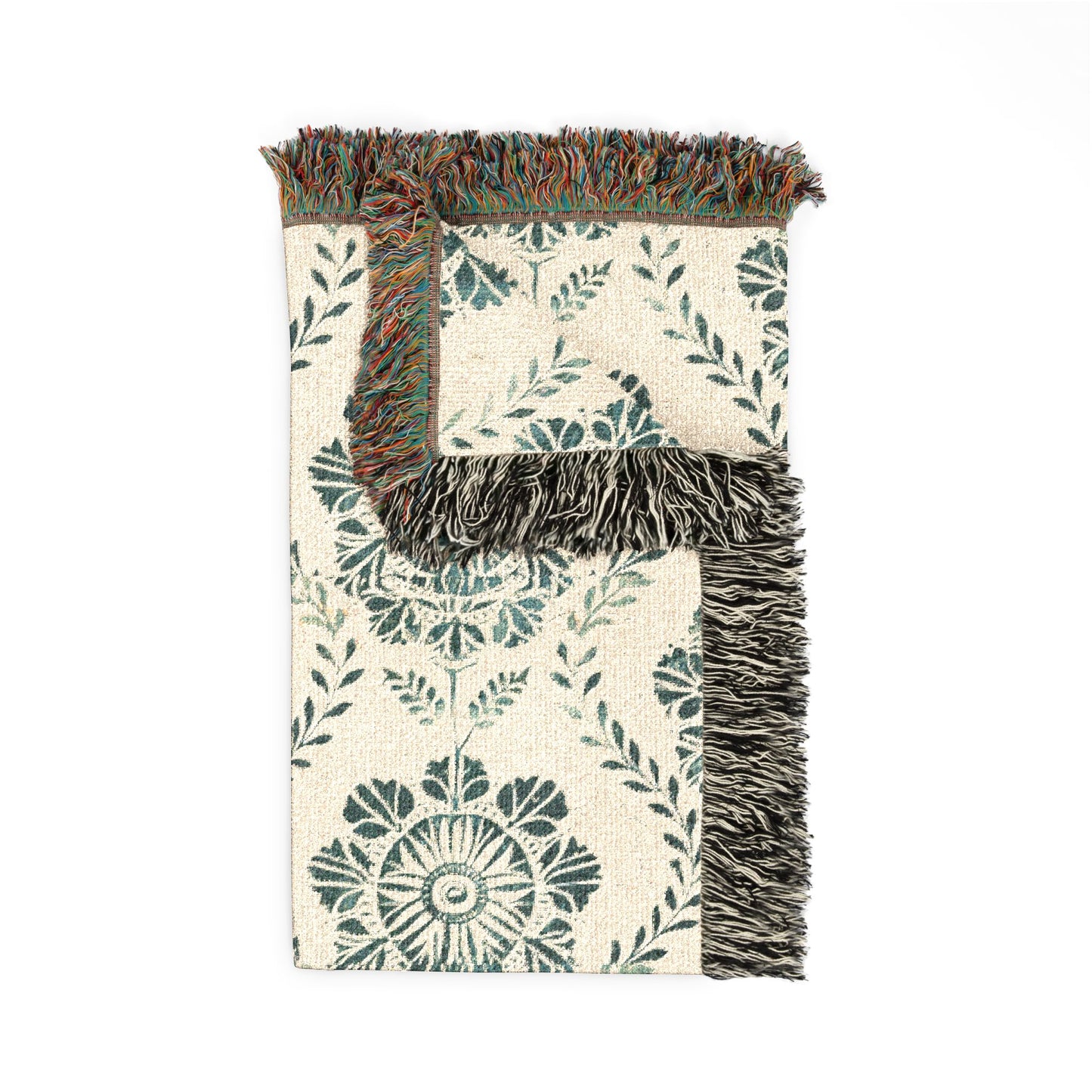 Peppermint’s Heirloom Garden Woven Throw Blanket