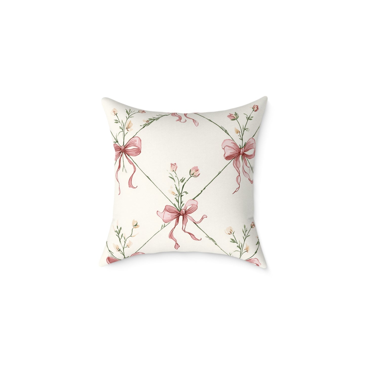 Heirloom Bow Garden Pillow Cover – 16”, 18”, or 24”