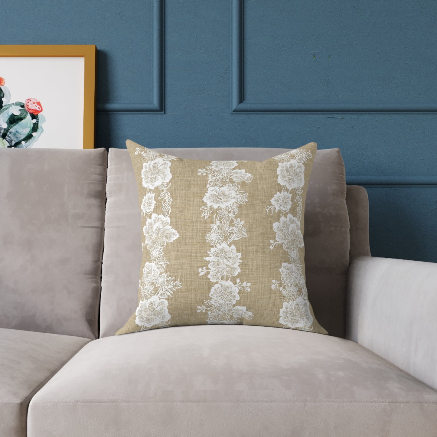 Heirloom Lace Floral Throw Pillow