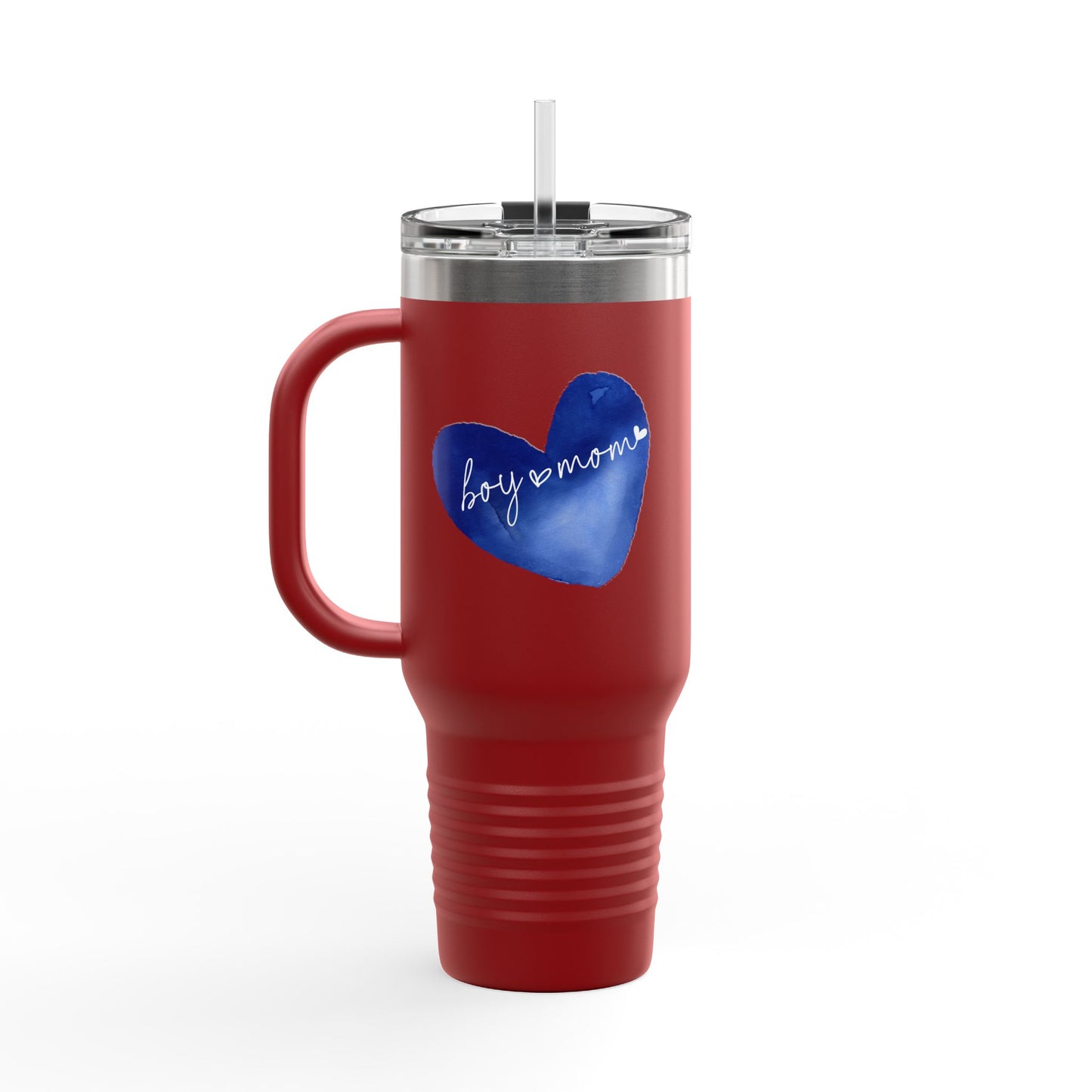40oz Insulated Travel Mug — Boy Mom - Baseball tumbler