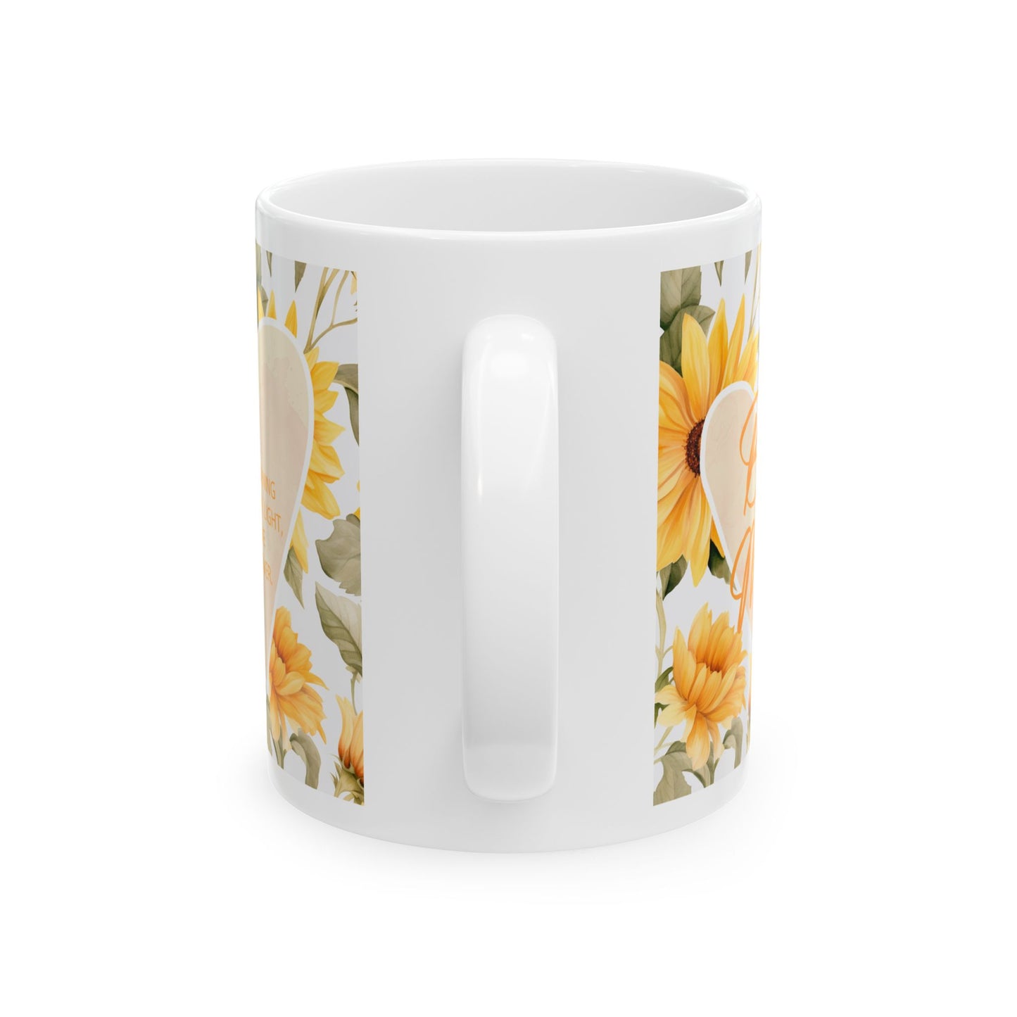 Mom's Sunflower Floral Ceramic Mug — Yellow Sunflowers Coffee Cup (11oz)
