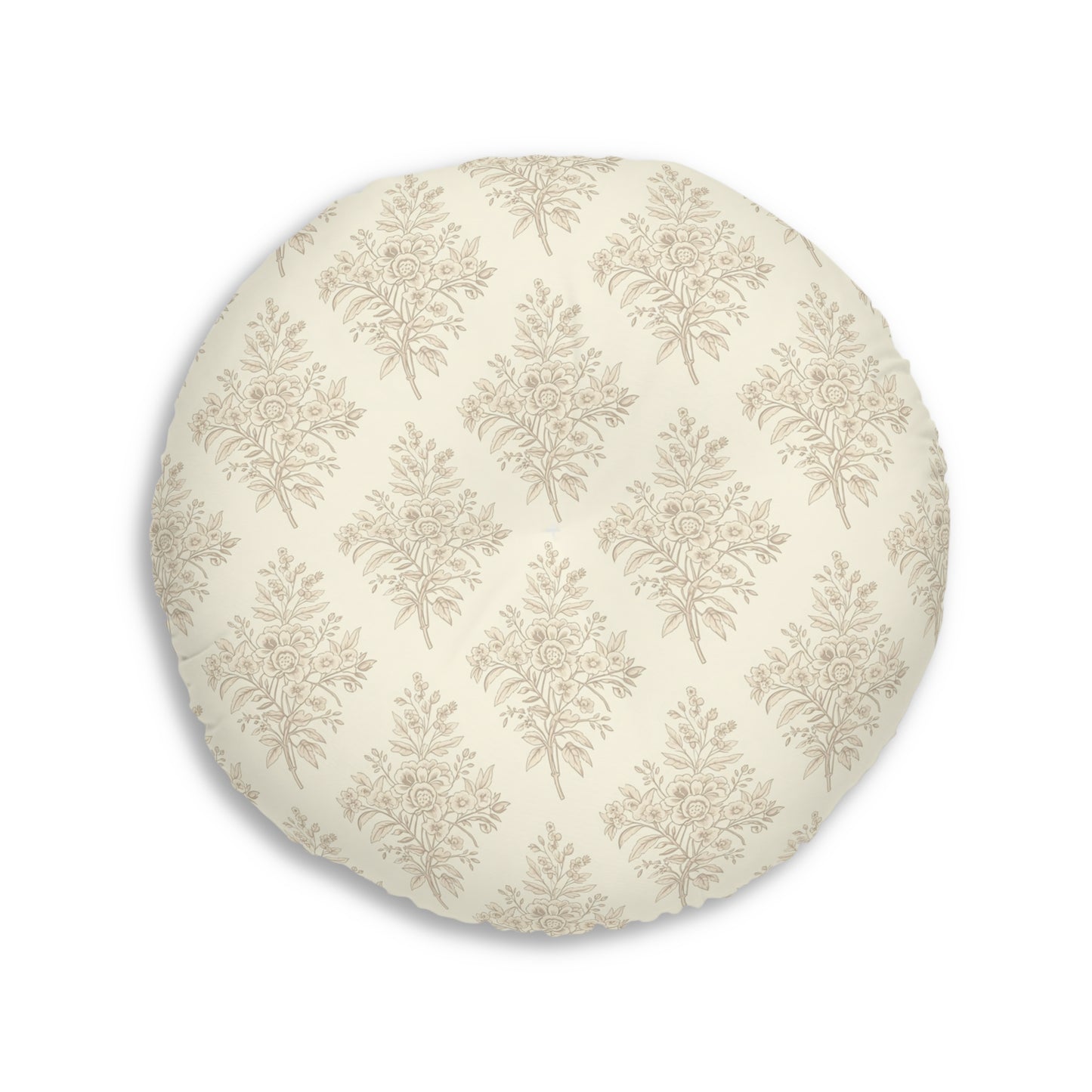 Heirloom Botanical 30” Floor Pillow | Soft Neutral Floral
