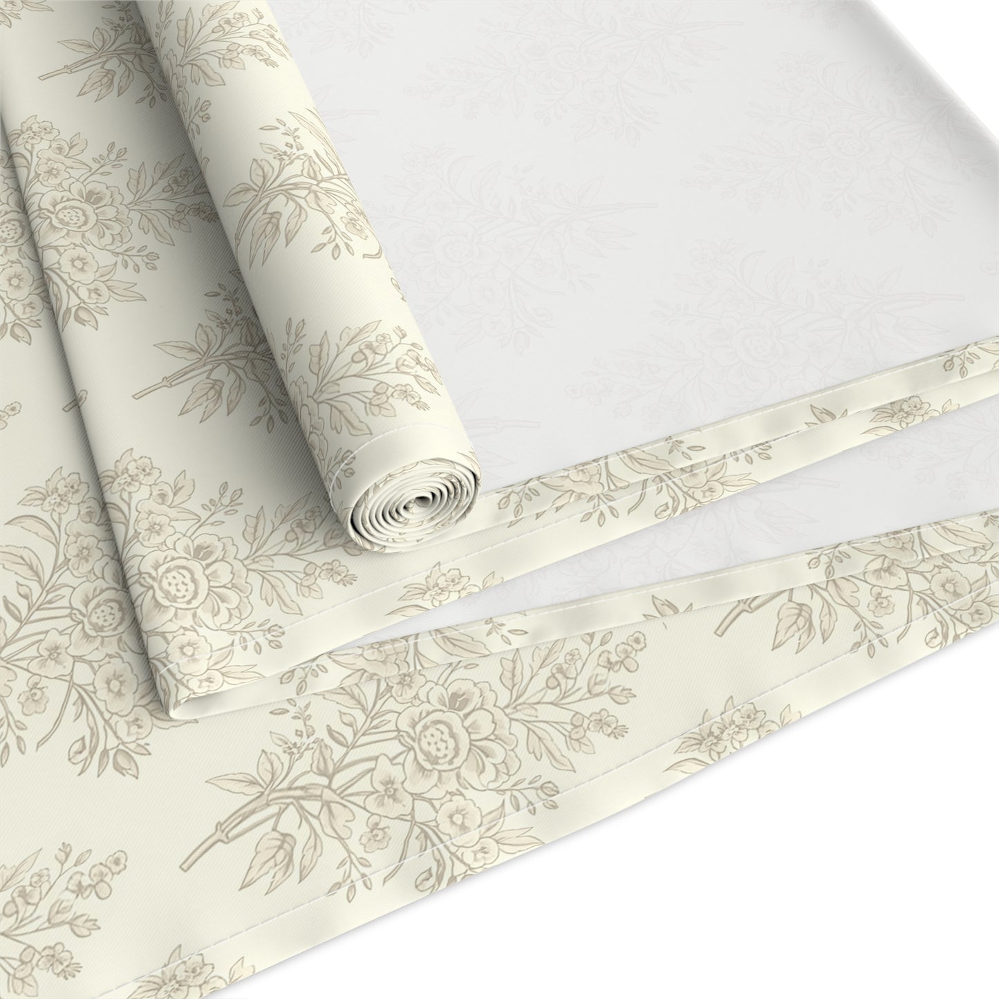 Heirloom Damask Table Runner — Cotton-Poly Decorative Dining Accent