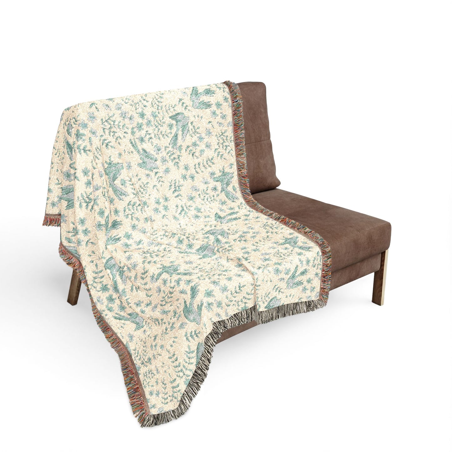 Woven Blanket — Vintage Floral Pattern Throw