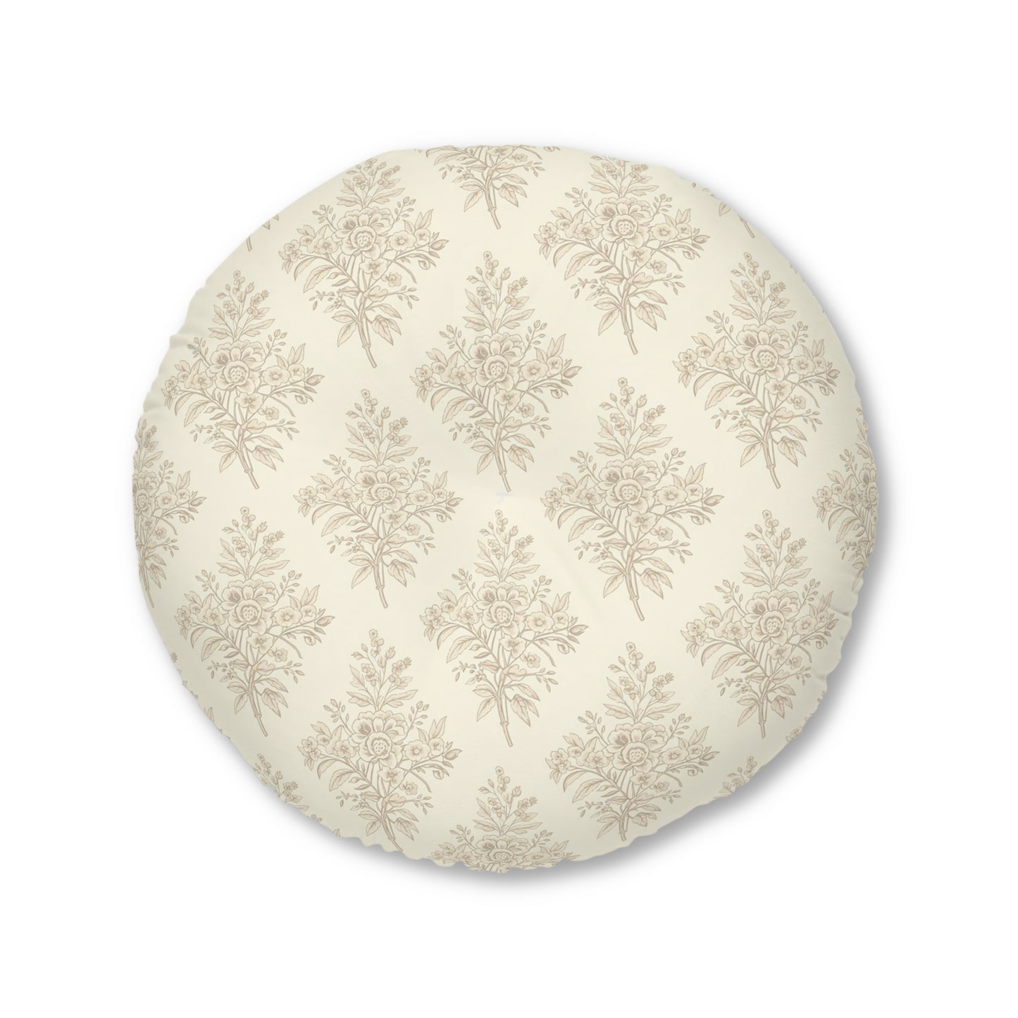 Heirloom Botanical 30” Floor Pillow | Soft Neutral Floral
