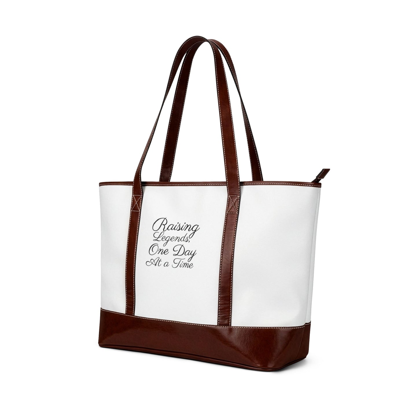 Raising Legends Tote Handbag - "Raising Legends One Day At a Time" Inspirational Mom Tote