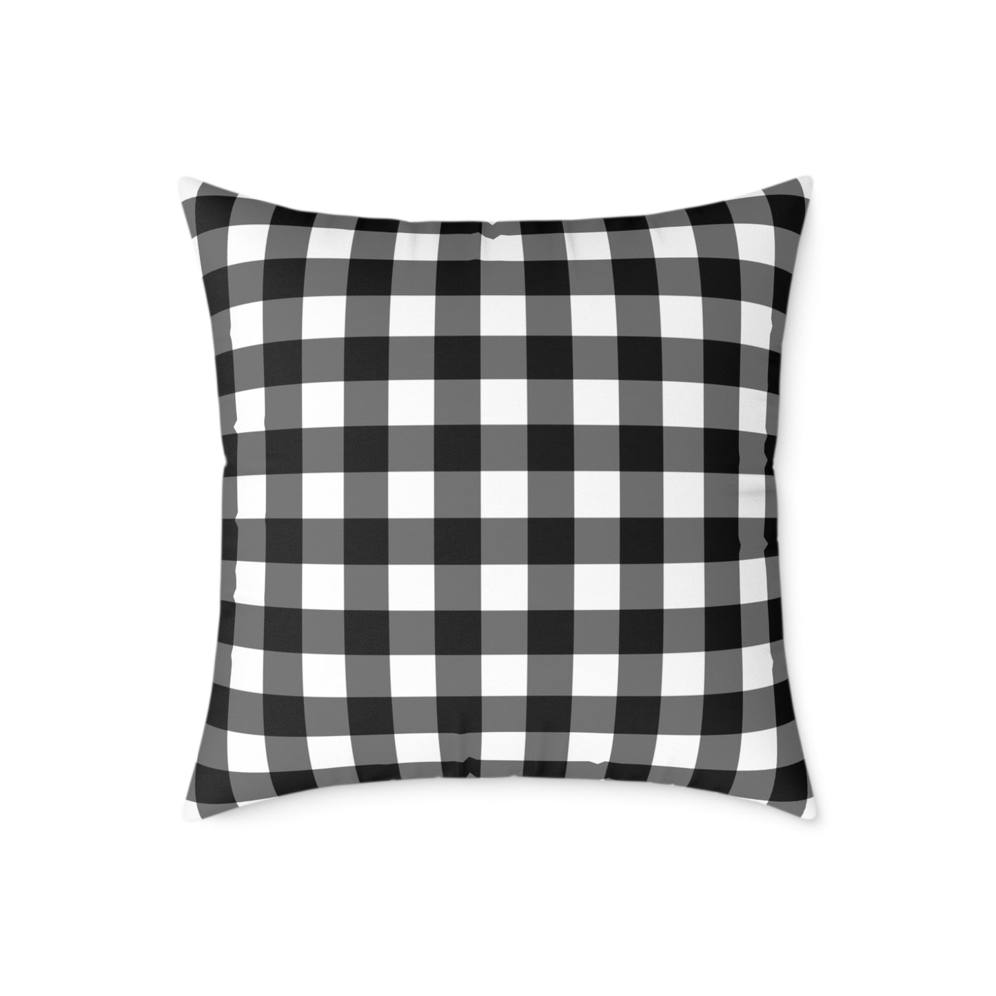 Stillwater Check Pillow – Black Gingham Neutral for Layered Home Styling Pairs beautifully with Joyful Gingham, Heirloom Plum, and all Peppermint Pickle signature prints.