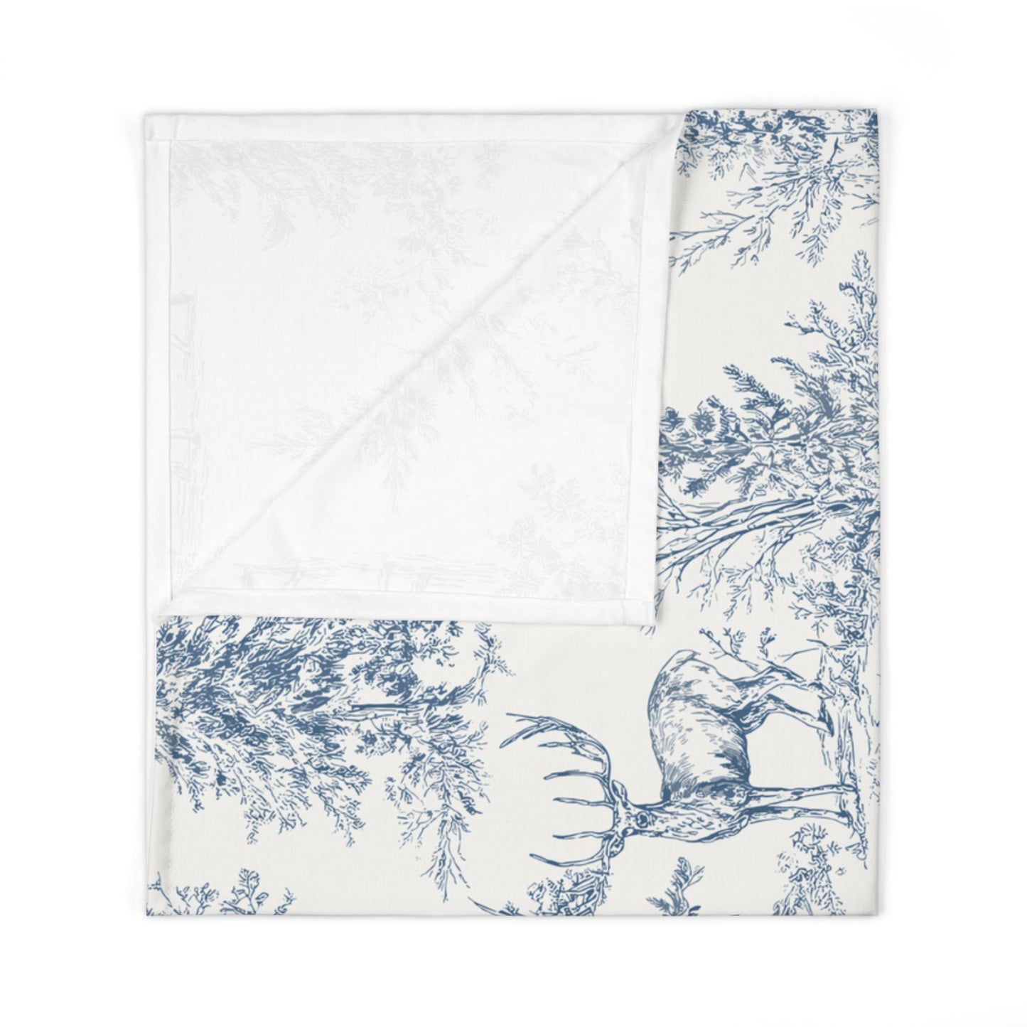 Peppermint’s Winterwood Heirloom Swaddle Blanket– Blue Toile Nursery Swaddle