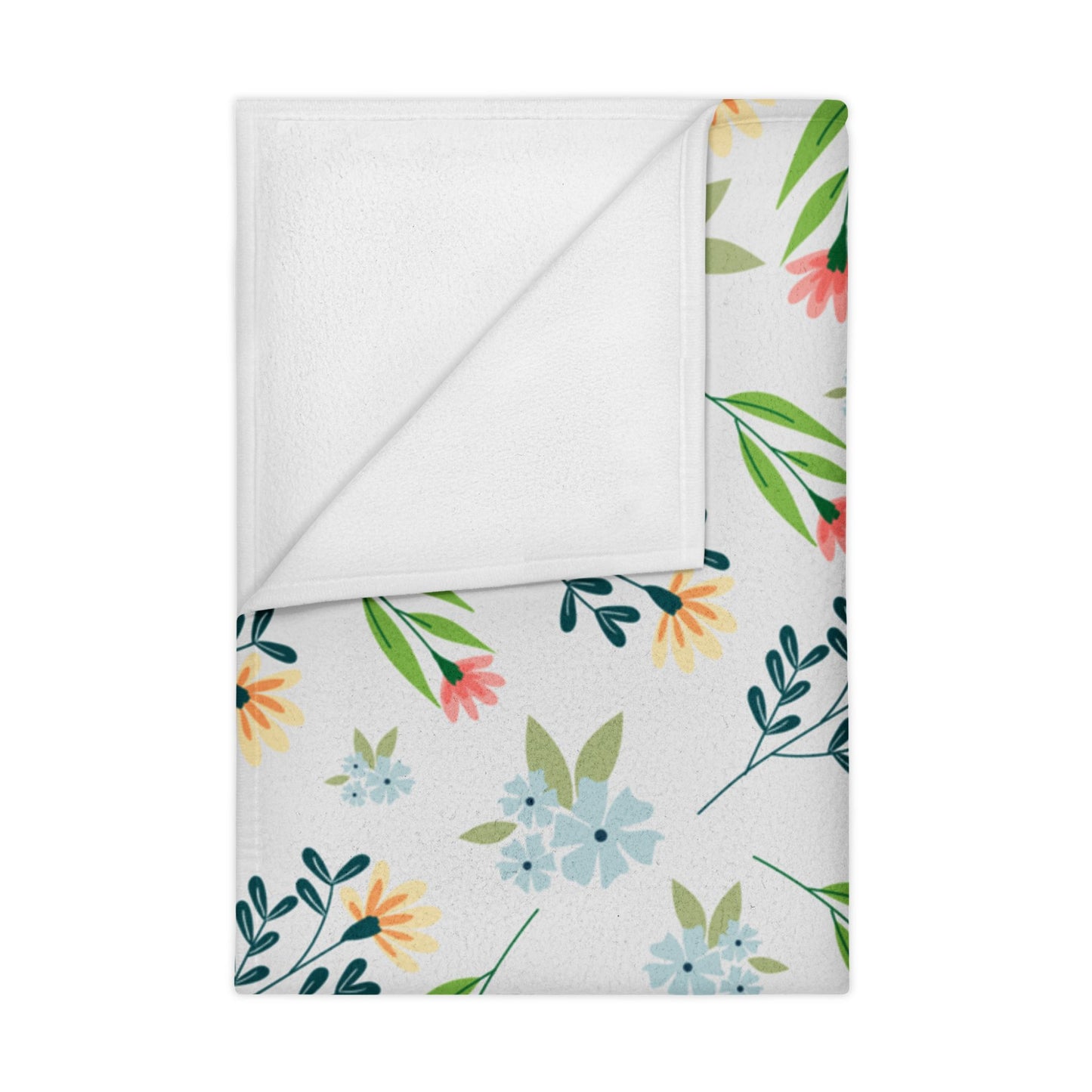 Floral Sprig Toddler Blanket — Soft Watercolor Botanical Baby Throw