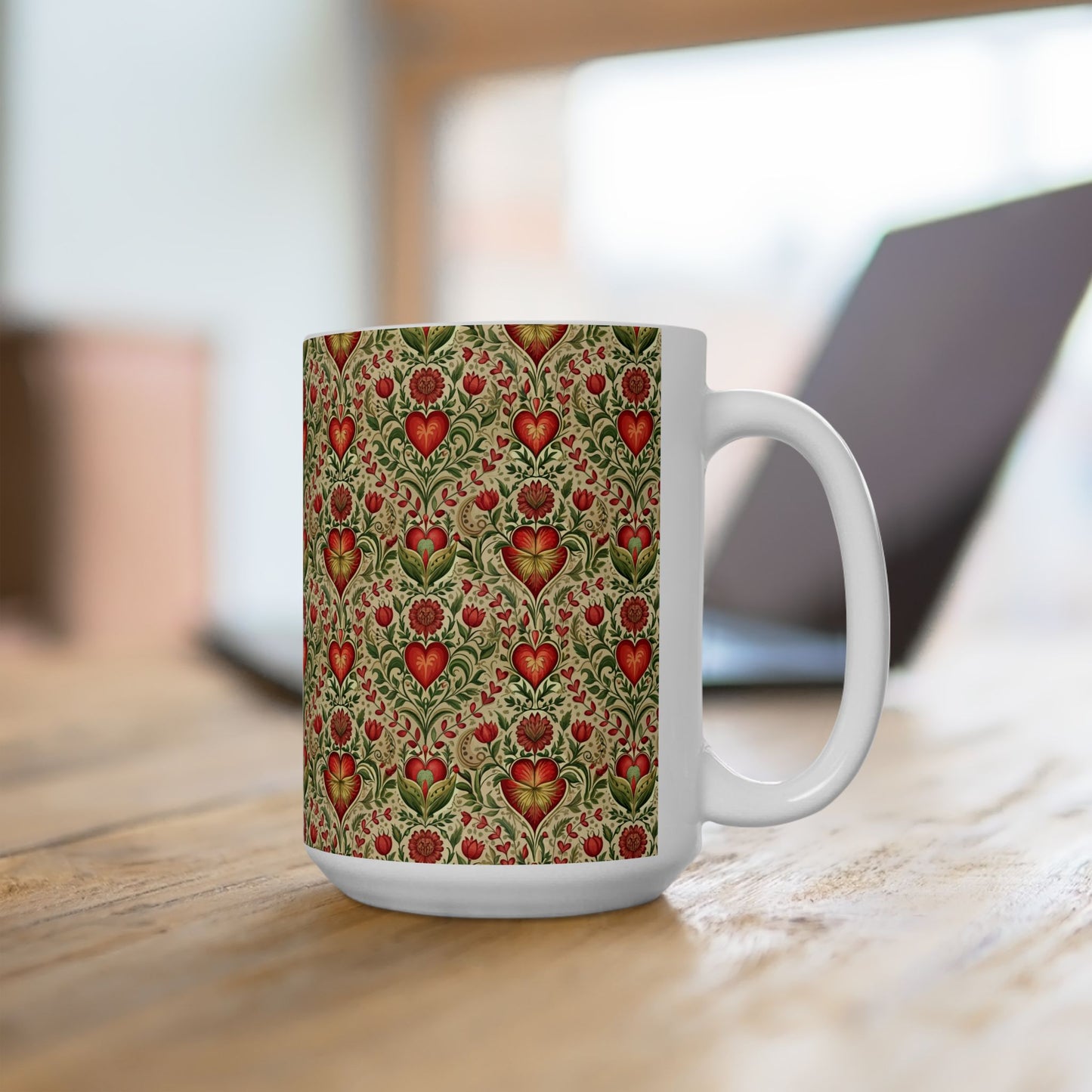 Heirloom Heart Tapestry Mug (11oz, 15oz)