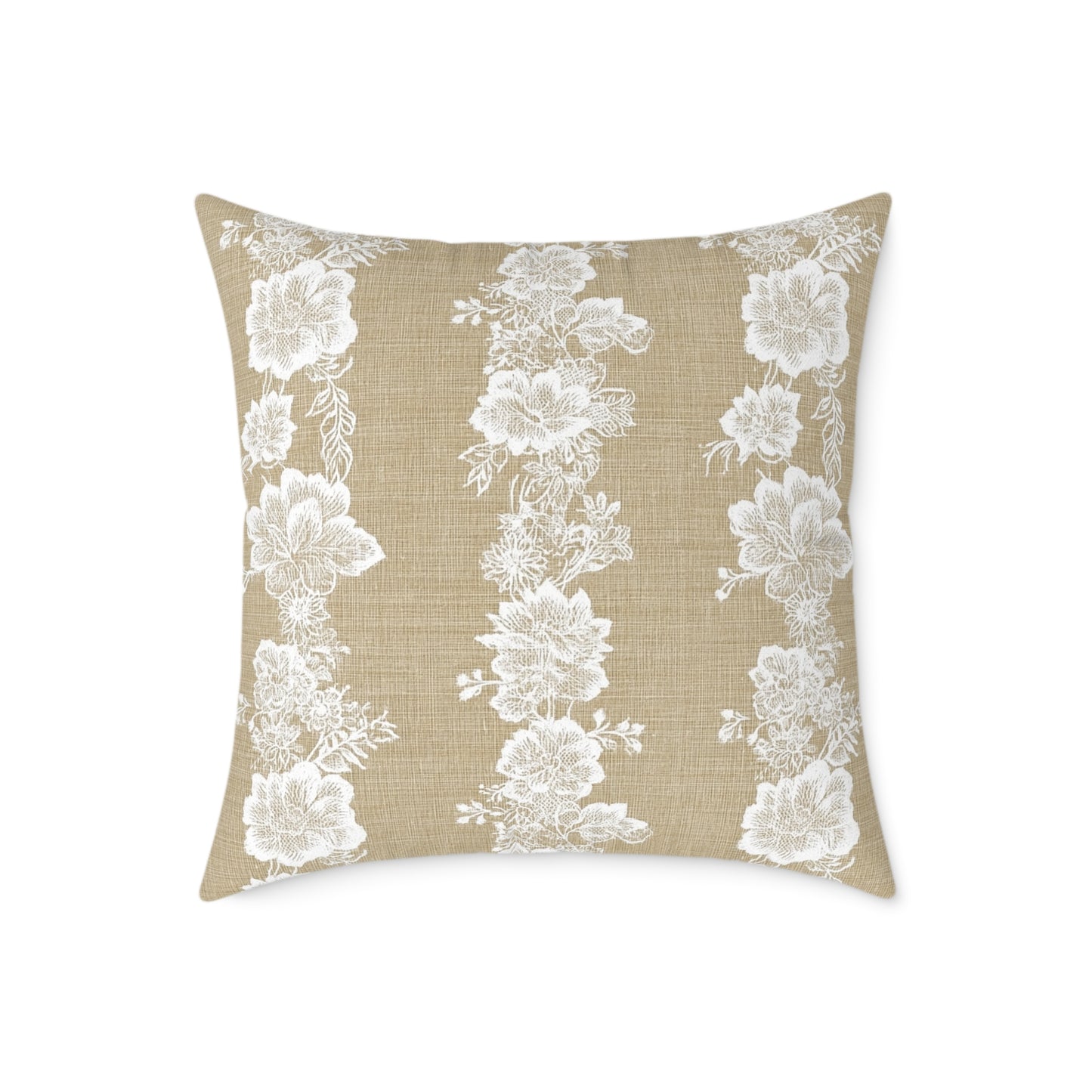 Heirloom Lace Floral Throw Pillow