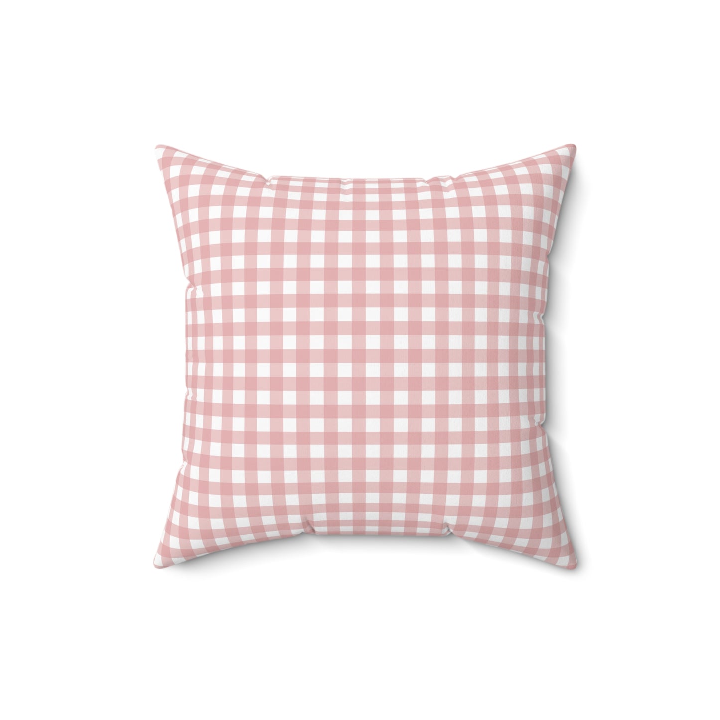 Farmhouse Chicken Decorative Pillow — Watercolor Hen & Pink Gingham Throw Pillow