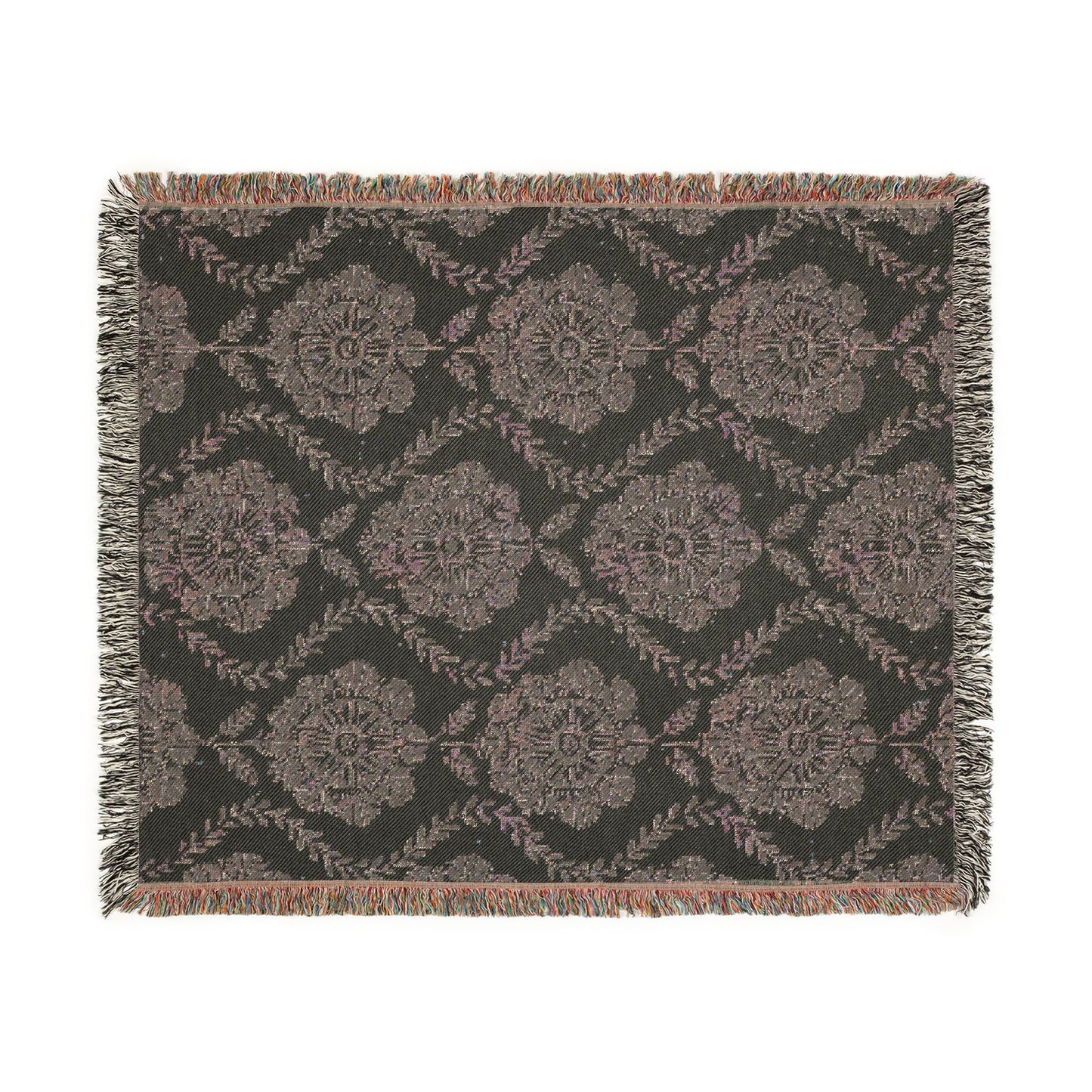 Peppermint’s Heirloom Garden Woven Throw Blanket