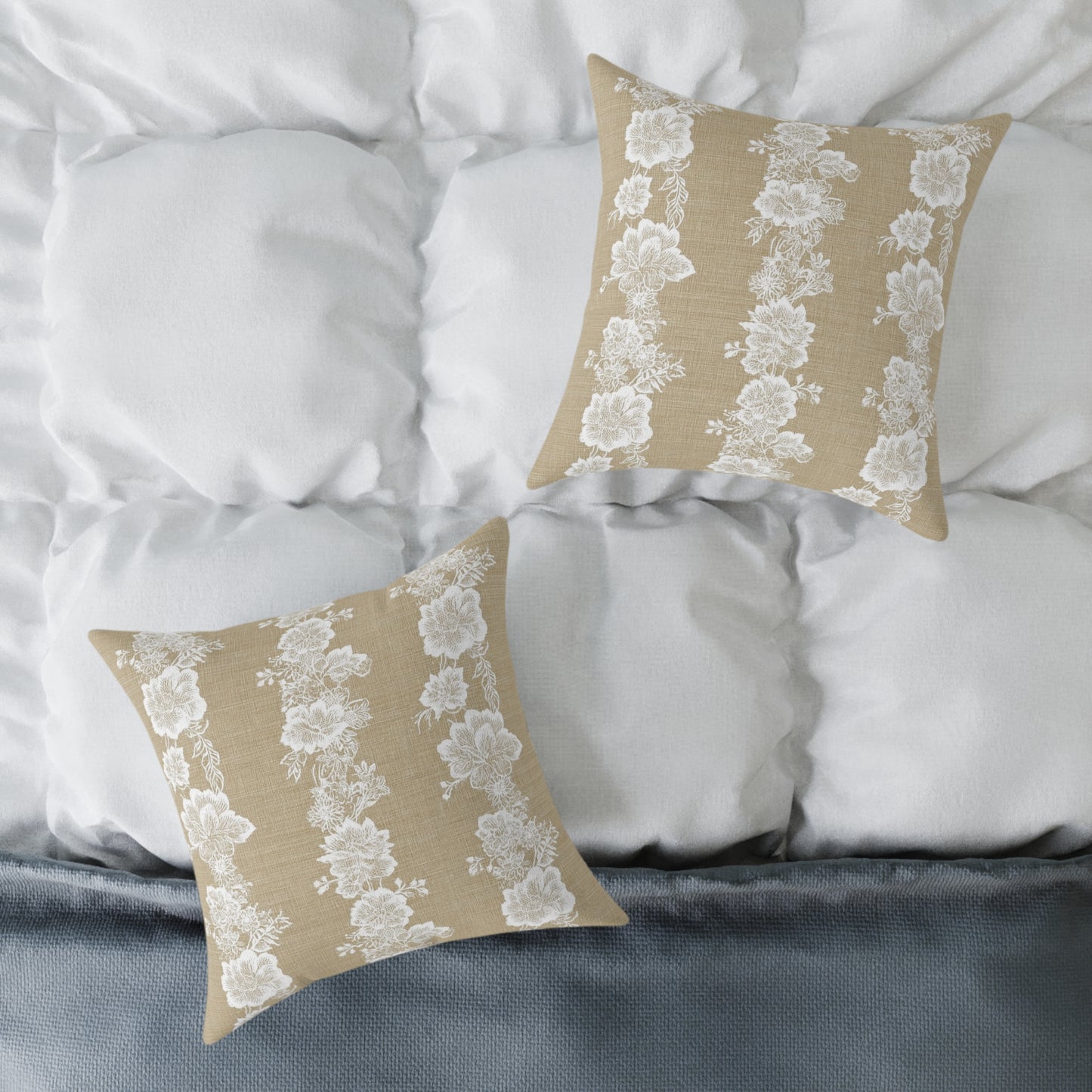 Heirloom Lace Floral Throw Pillow