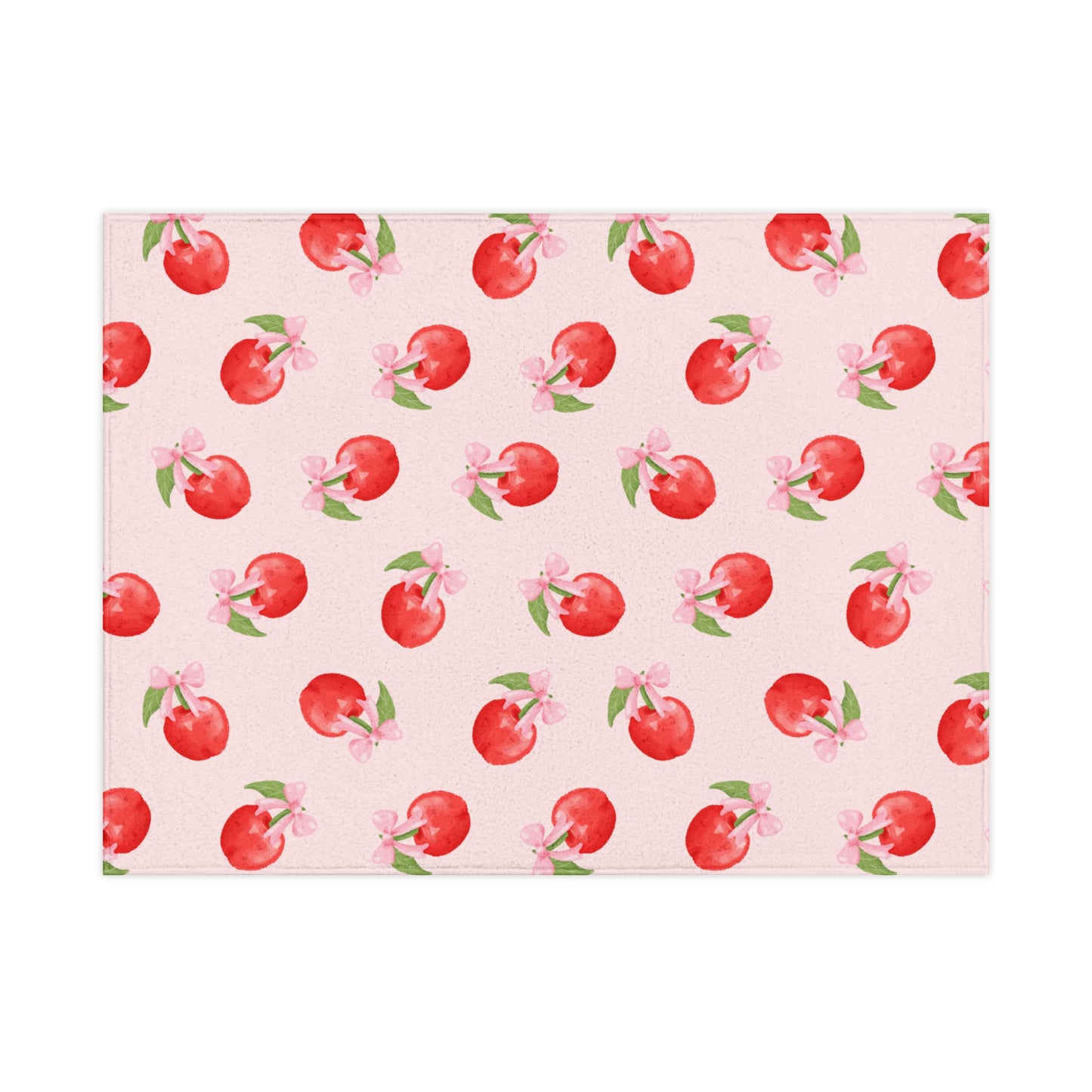 Toddler Blanket — Pink Cherry Patterned Baby Throw for Infants & Toddlers