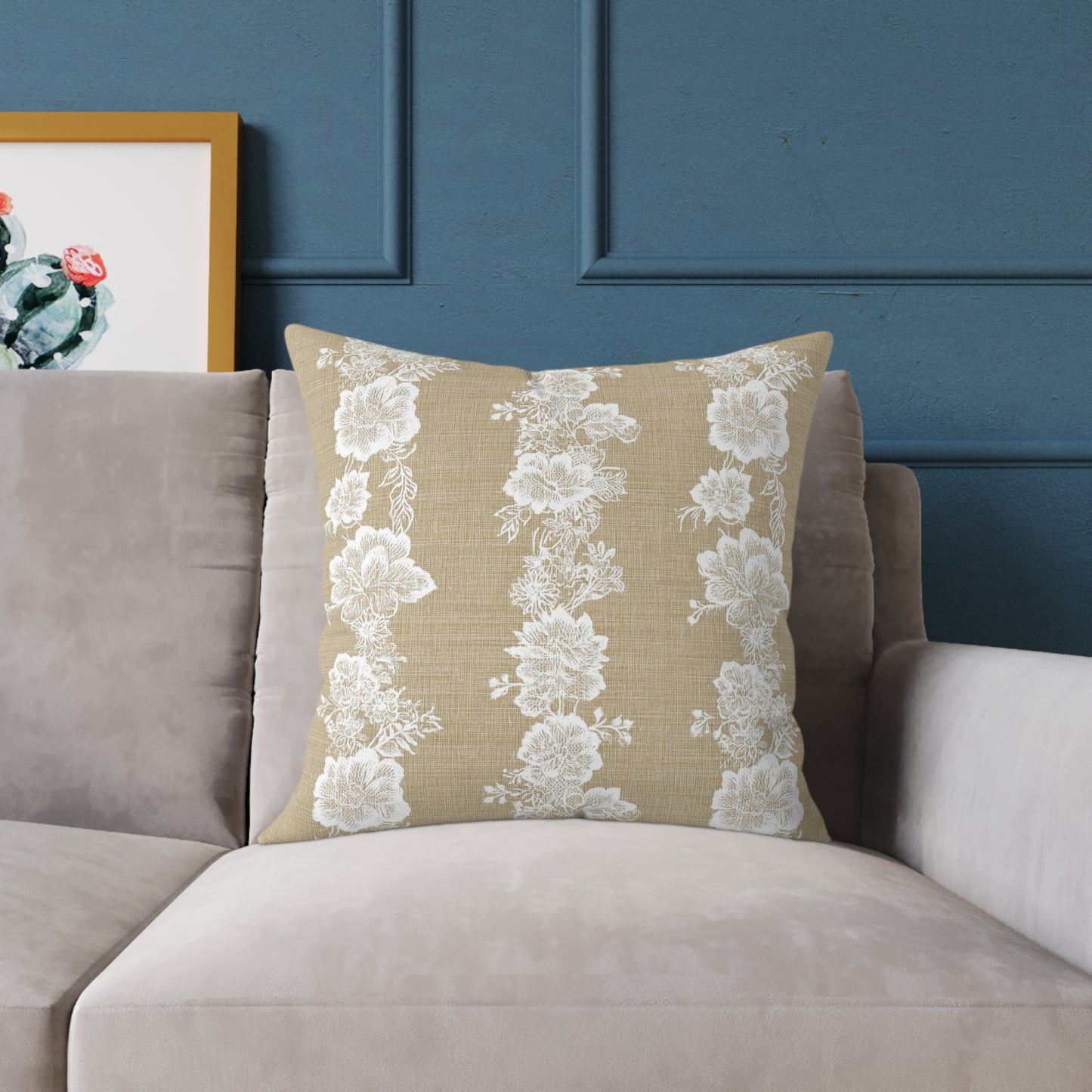 Heirloom Lace Floral Throw Pillow