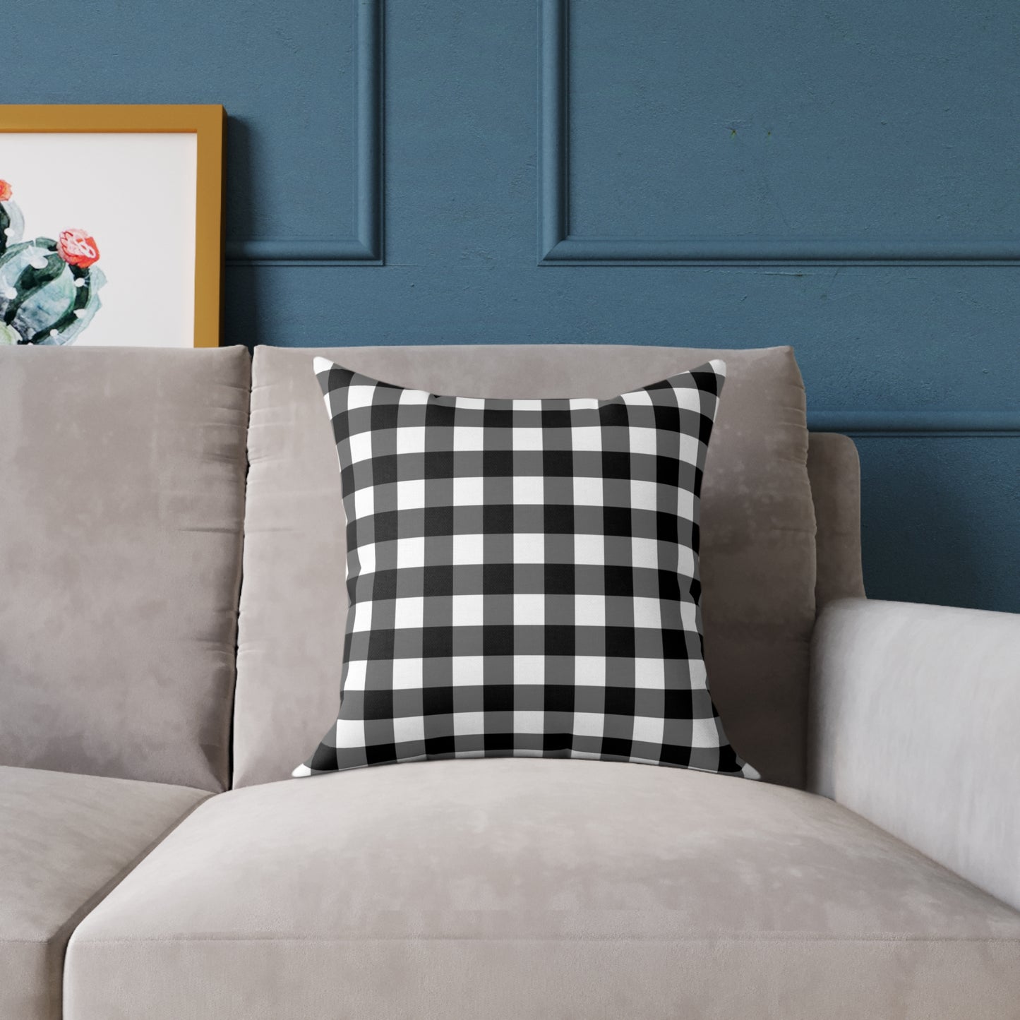 Stillwater Check Pillow – Black Gingham Neutral for Layered Home Styling Pairs beautifully with Joyful Gingham, Heirloom Plum, and all Peppermint Pickle signature prints.
