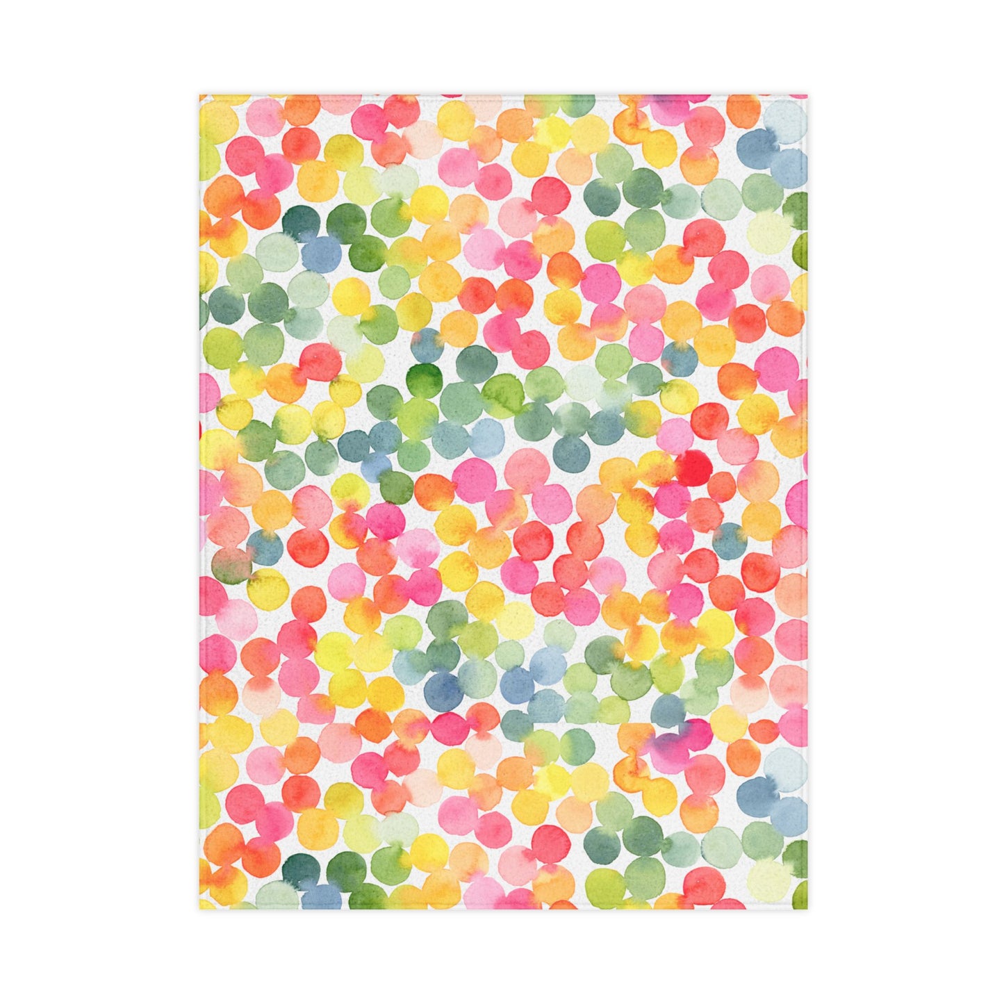 Colorful Confetti Dots Toddler Blanket — Soft Watercolor Baby Throw