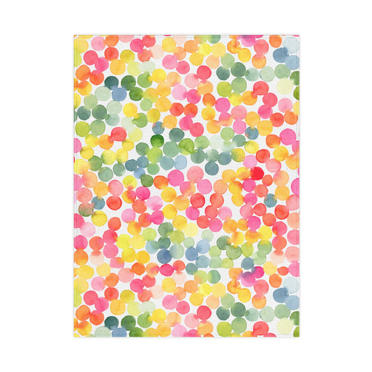 Colorful Confetti Dots Toddler Blanket — Soft Watercolor Baby Throw