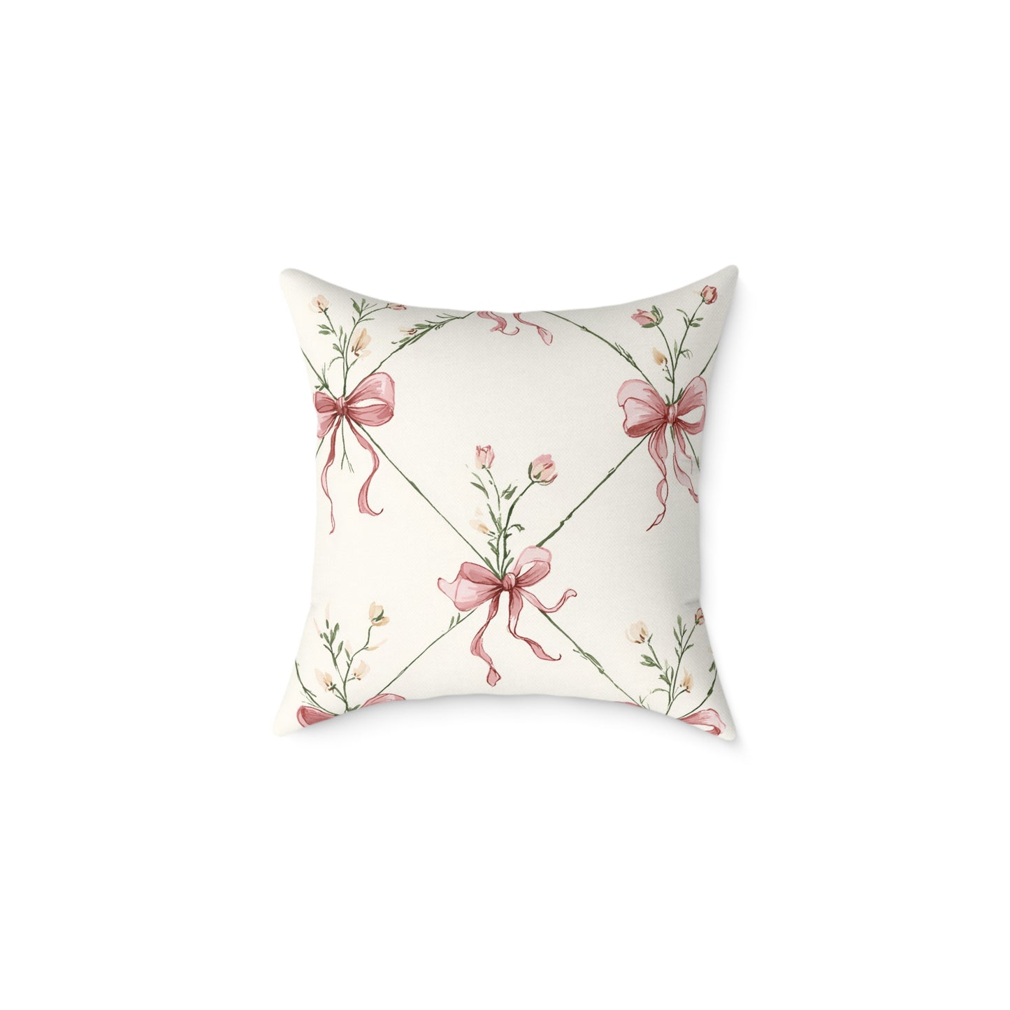Heirloom Bow Garden Pillow Cover – 16”, 18”, or 24”