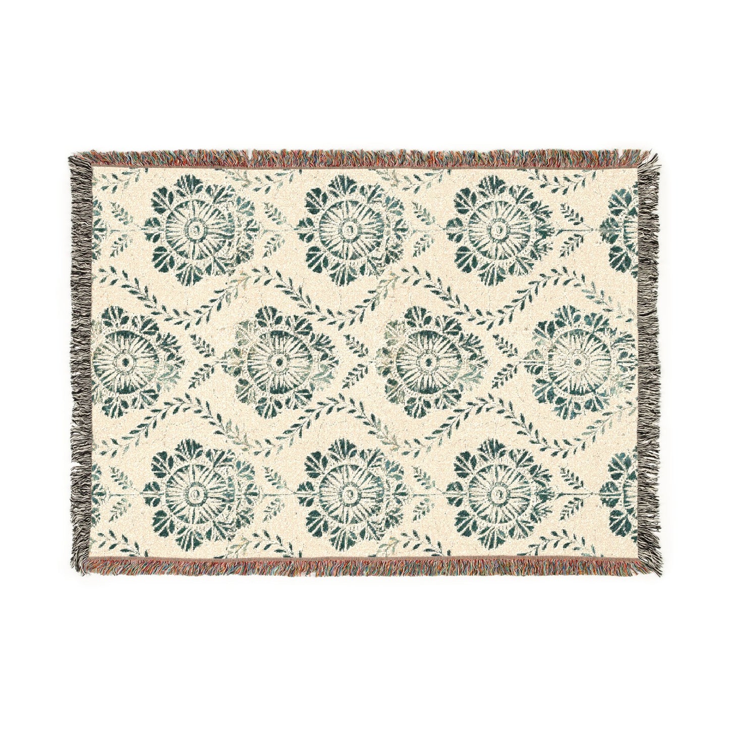 Peppermint’s Heirloom Garden Woven Throw Blanket
