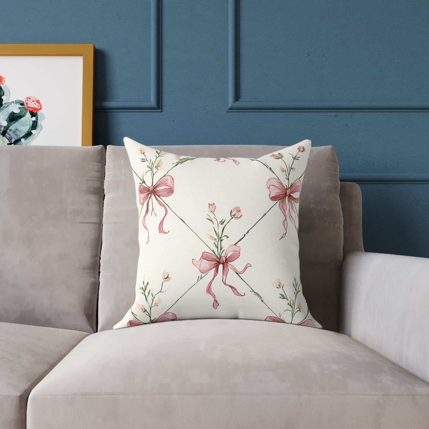 Heirloom Bow Garden Pillow Cover – 16”, 18”, or 24”