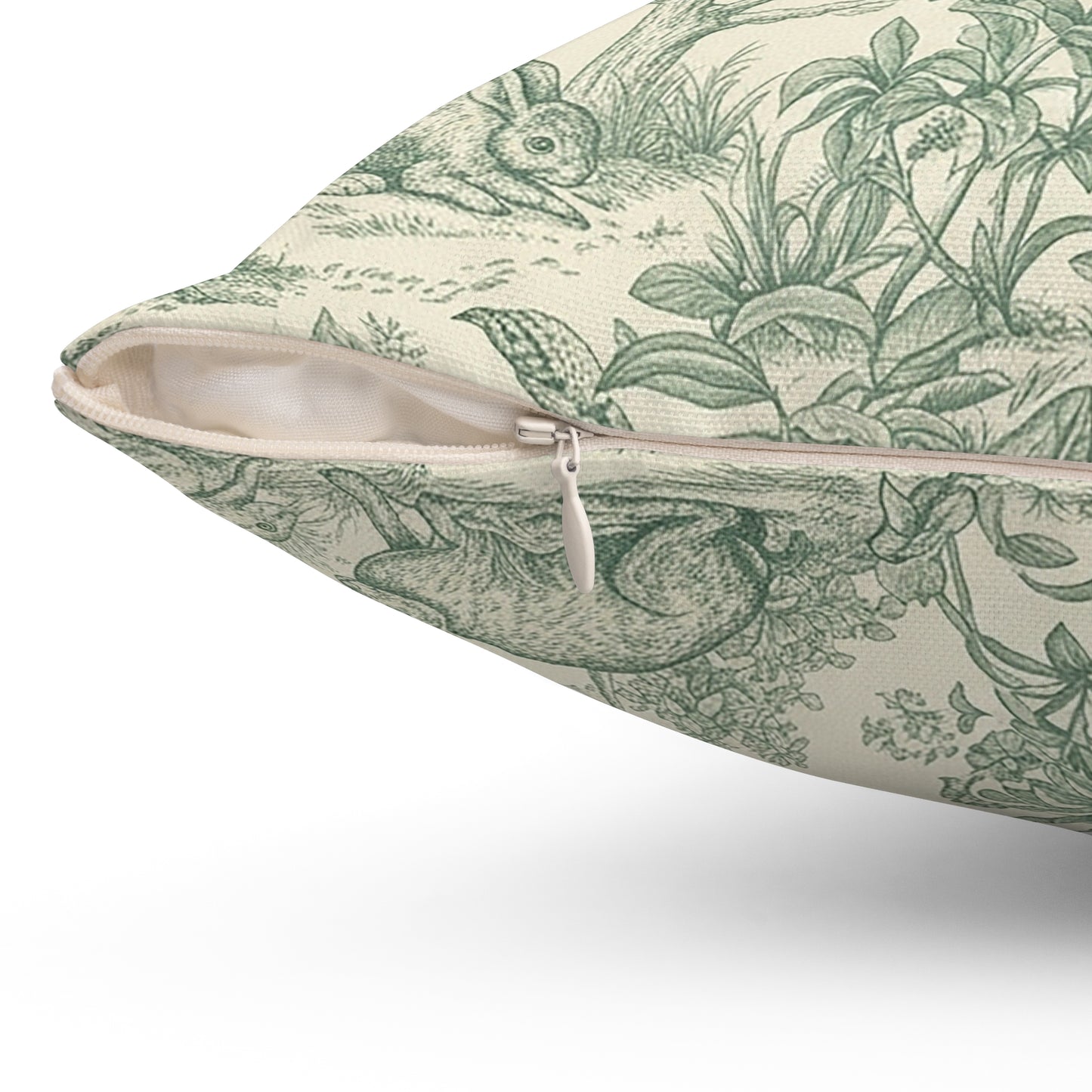 Vintage Woodland Deer Toile Throw Pillow