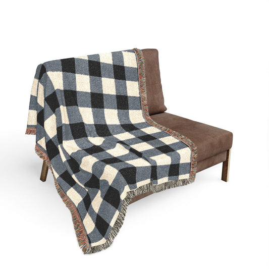 Stillwater Check Woven Throw Blanket – Timeless Black Gingham Cozy Layer  Cozy Woven Blanket for Home Decor, Perfect for Gifts, Throws, Living Room, Birthday, Cozy Nights, Checkered Pattern