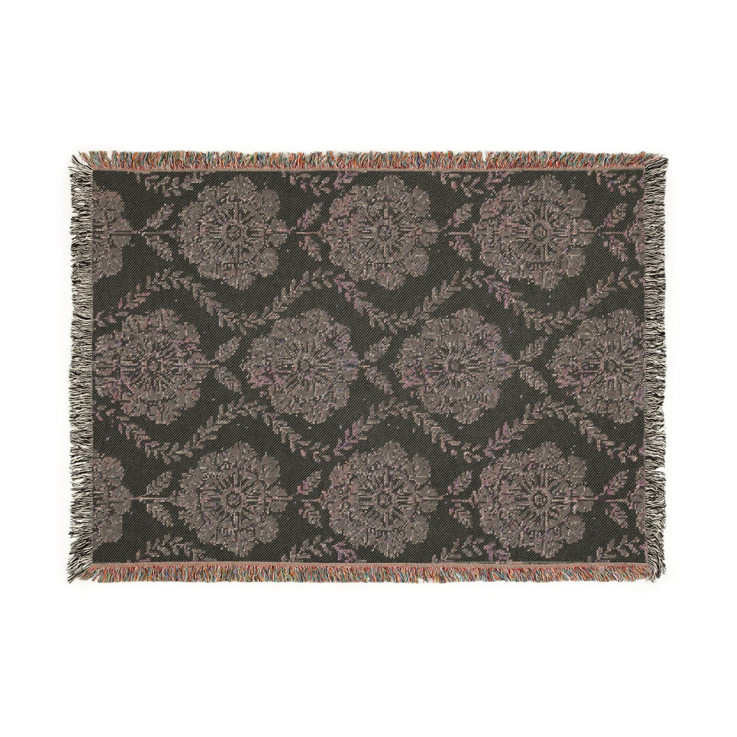 Peppermint’s Heirloom Garden Woven Throw Blanket