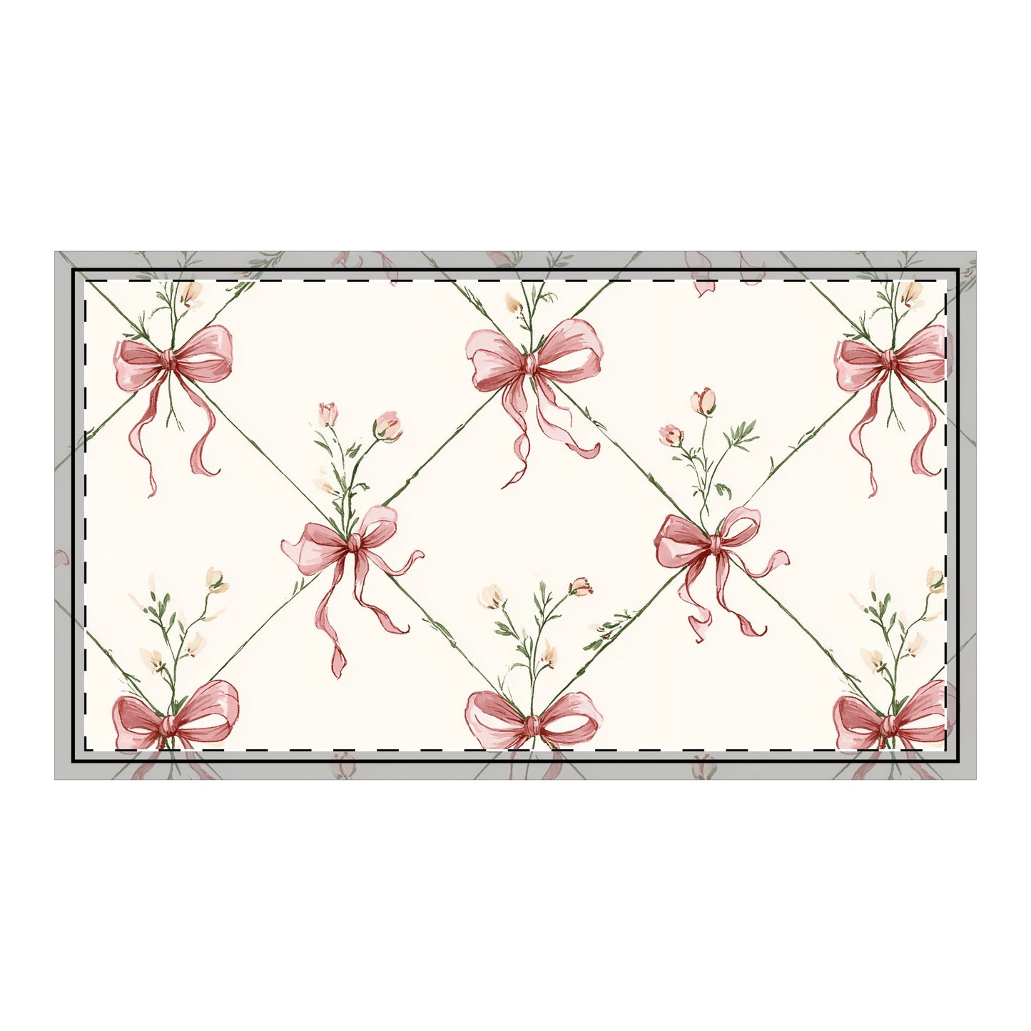 Bow Garden Pillow Sham – Standard & King Sizes | Floral Bow Cotton Bedding