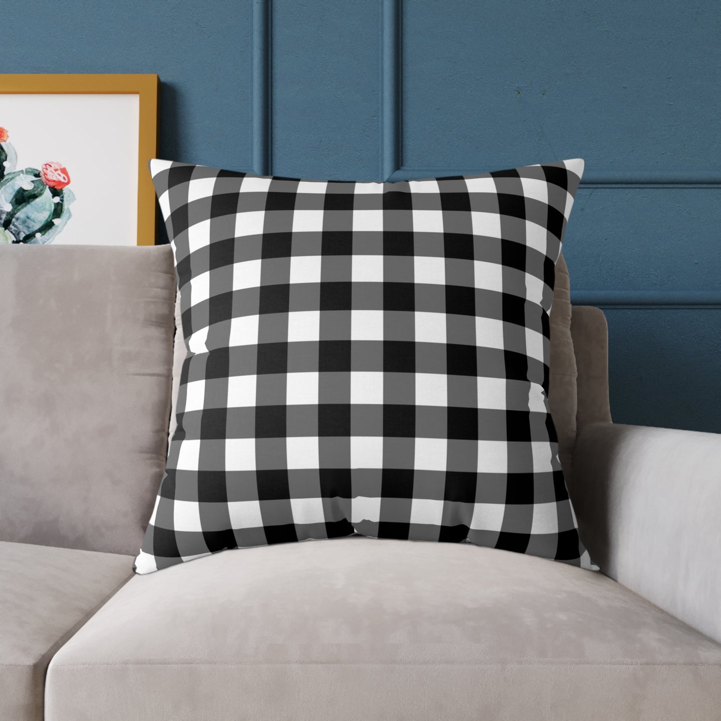 Stillwater Check Pillow – Black Gingham Neutral for Layered Home Styling Pairs beautifully with Joyful Gingham, Heirloom Plum, and all Peppermint Pickle signature prints.