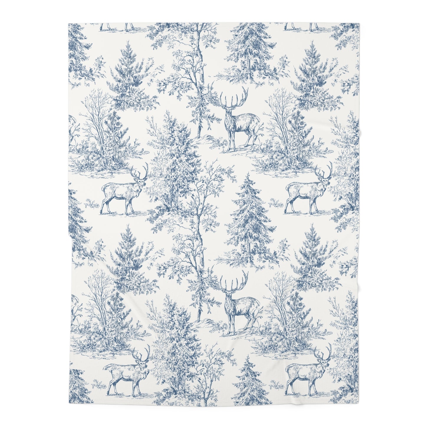 Peppermint’s Winterwood Heirloom Swaddle Blanket– Blue Toile Nursery Swaddle