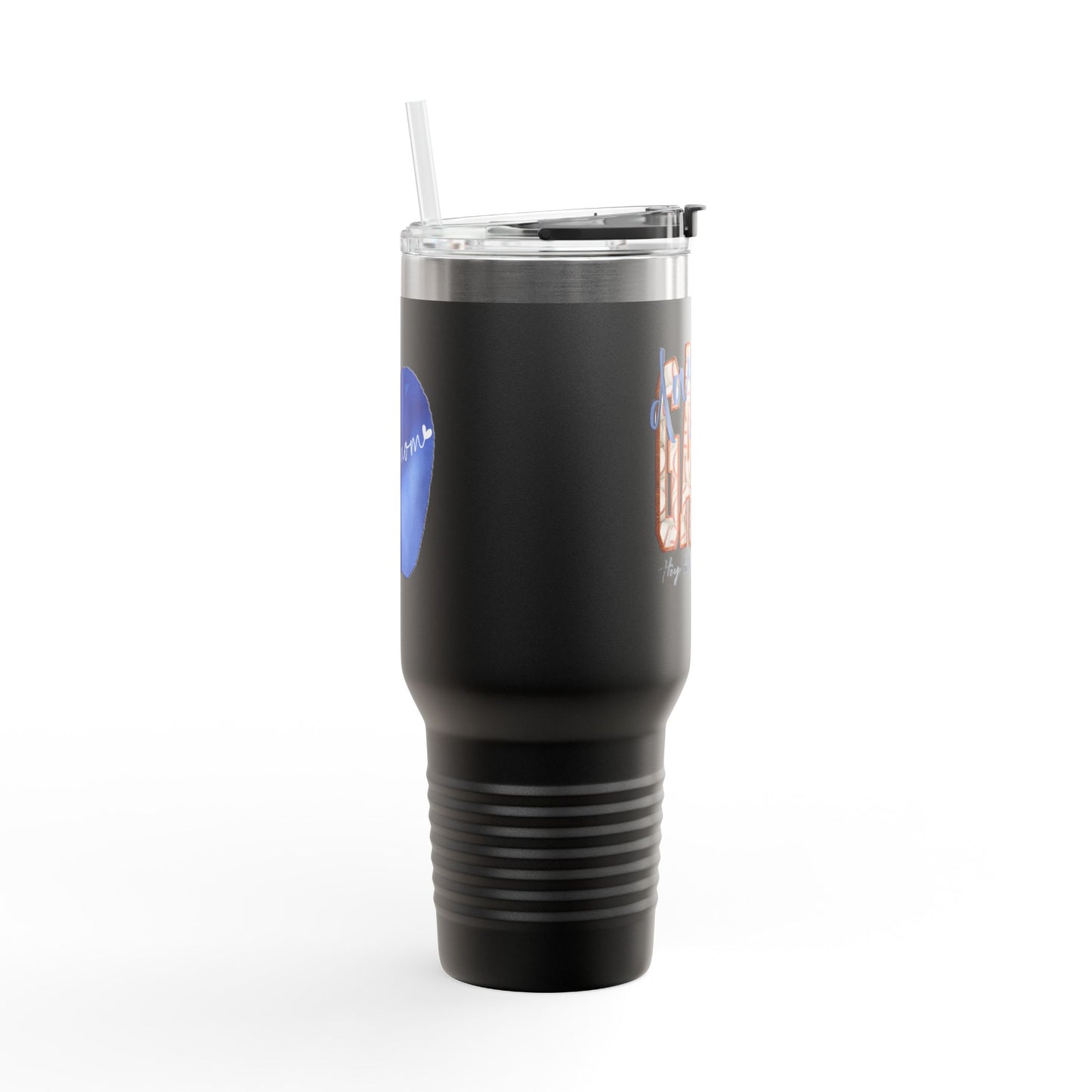40oz Insulated Travel Mug — Boy Mom - Baseball tumbler