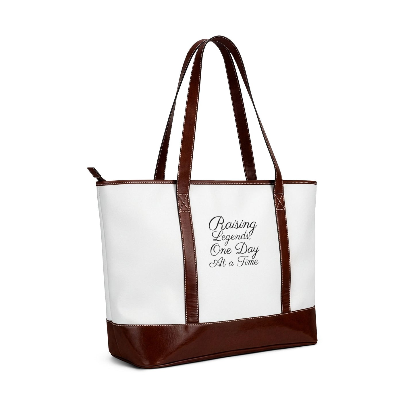 Raising Legends Tote Handbag - "Raising Legends One Day At a Time" Inspirational Mom Tote