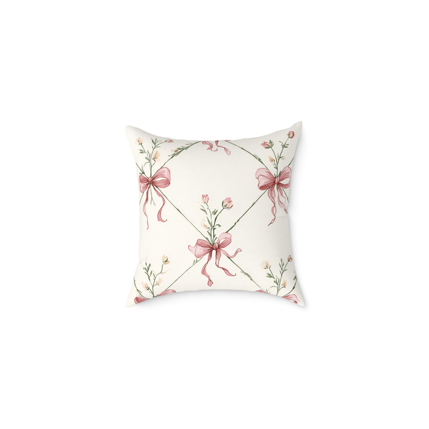 Heirloom Bow Garden Pillow Cover – 16”, 18”, or 24”
