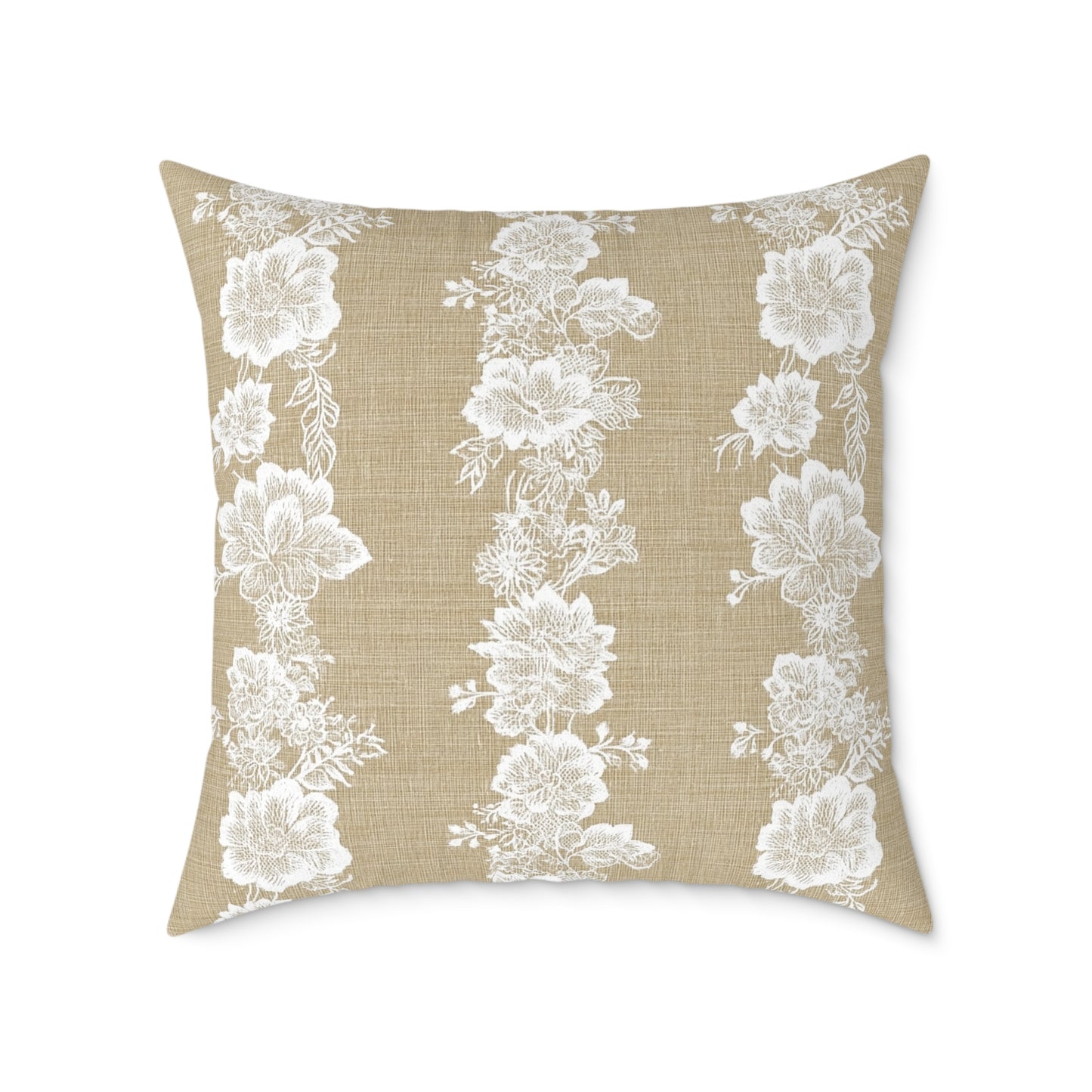Heirloom Lace Floral Throw Pillow
