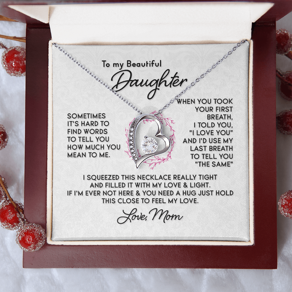 Forever Love Necklace for My Daughter Love Mom