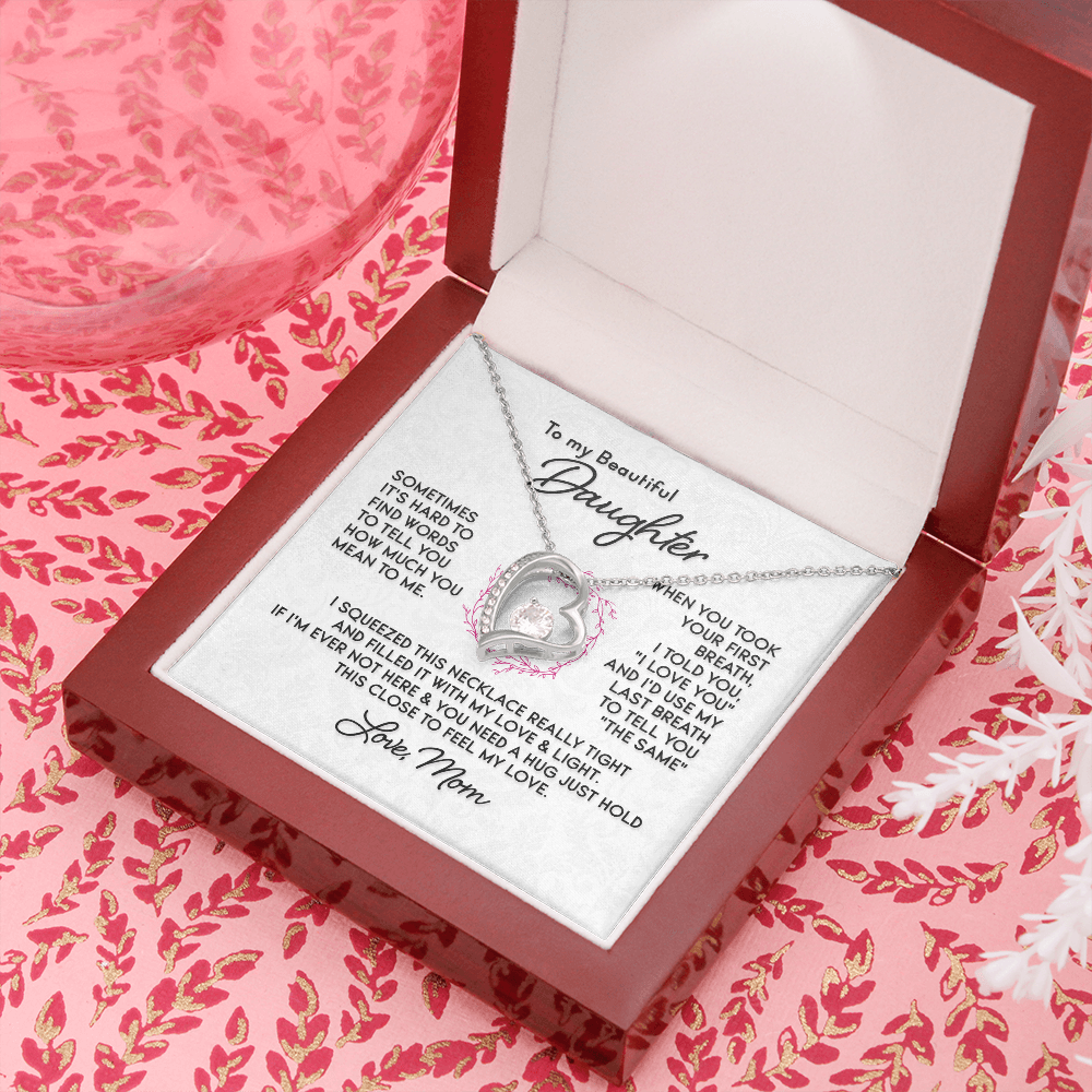 Forever Love Necklace for My Daughter Love Mom