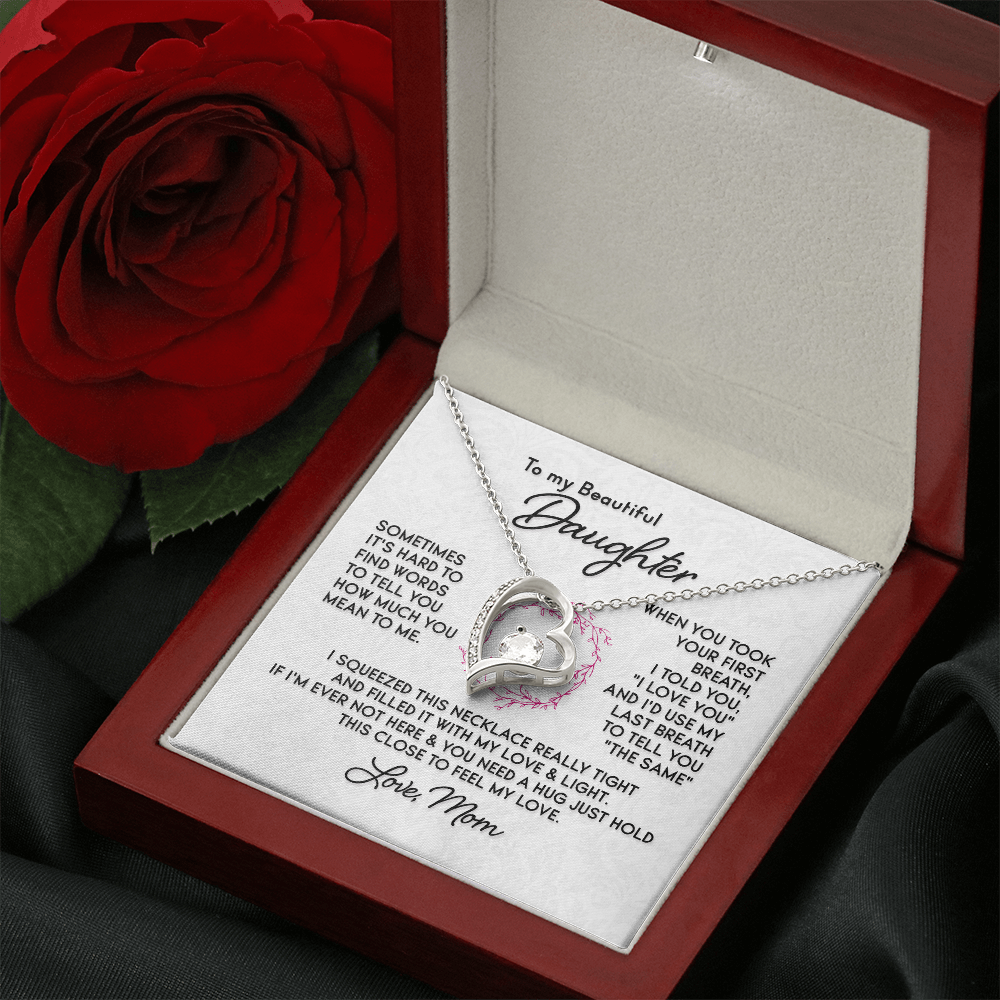 Forever Love Necklace for My Daughter Love Mom