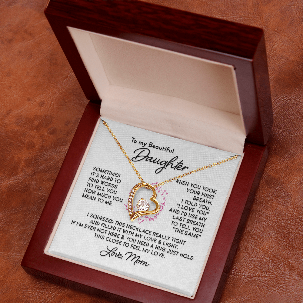 Forever Love Necklace for My Daughter Love Mom